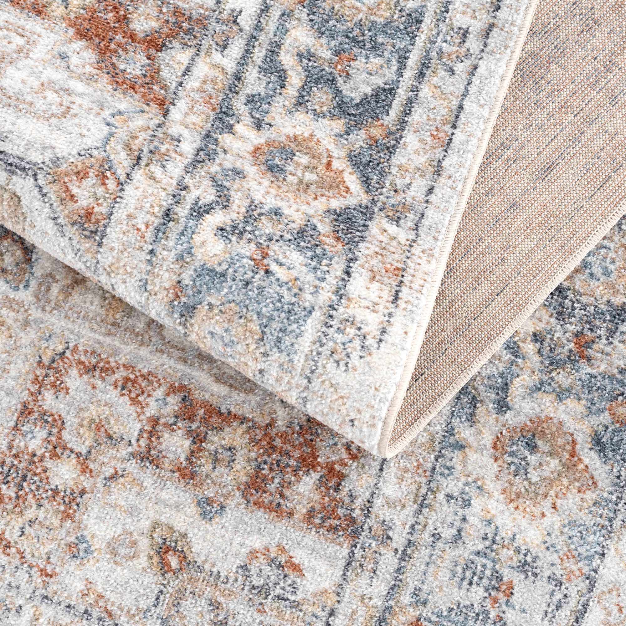 Neta Red & Blue Flat Pile Washable Rug - Image 15