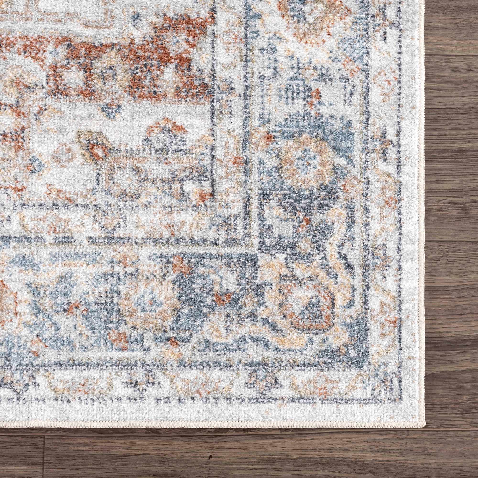 Neta Red & Blue Flat Pile Washable Rug - Image 8
