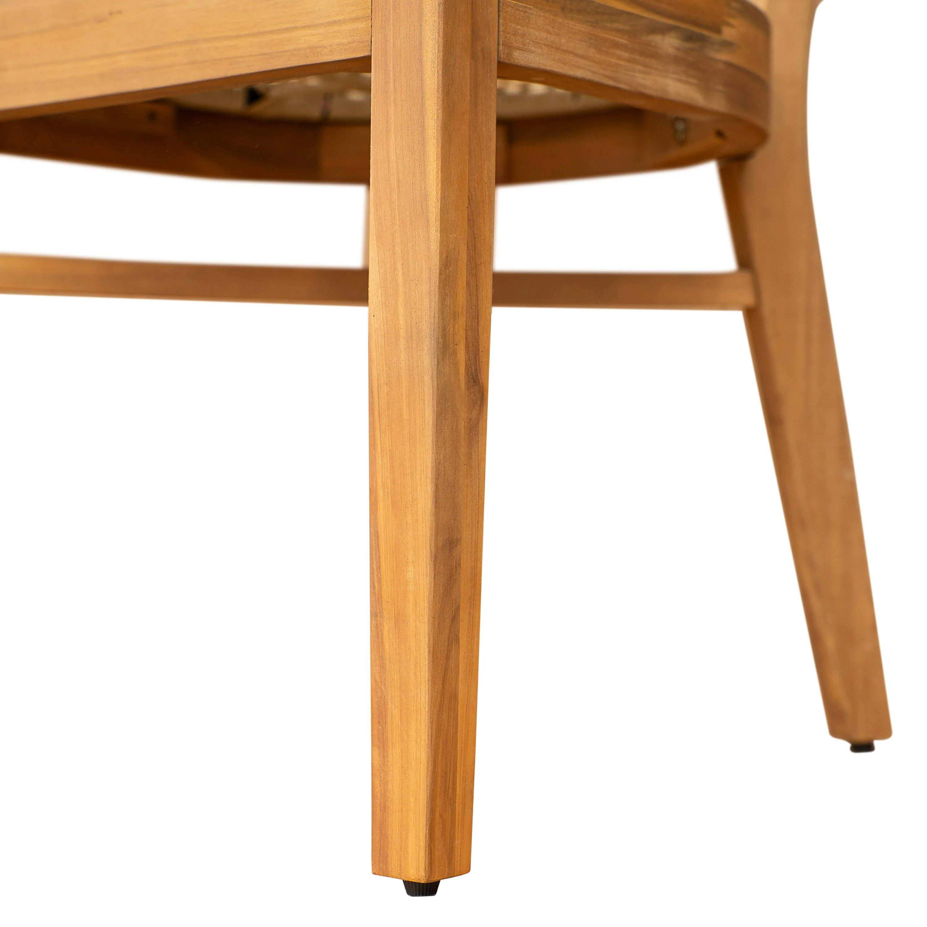 Netro Acacia Wood Dining Chair with Light Brown Wicker - Image 15