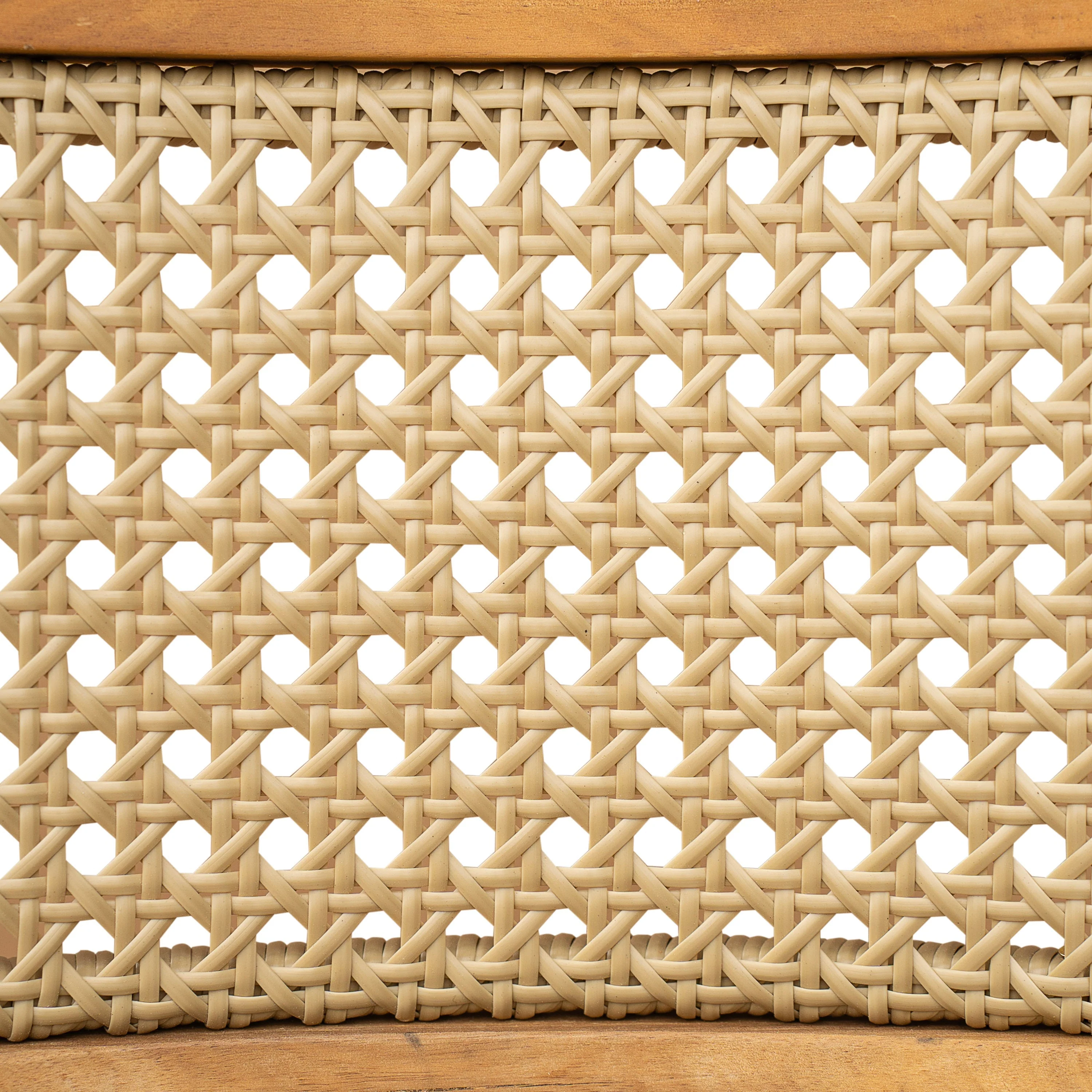 Netro Acacia Wood Dining Chair with Light Brown Wicker - Image 17