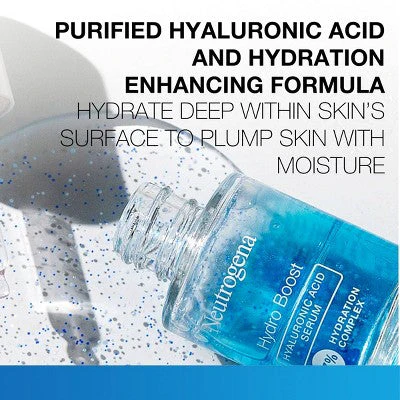 Neutrogena Hydro Boost Hyaluronic Acid Face Serum with Vitamin B5 for Dry Skin 1 fl oz - Imperfect Box - Image 4