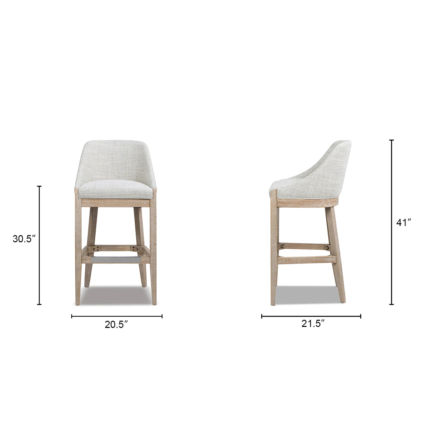Newport 30.5' Coastal Curved Back Upholstered Barstool - Image 10