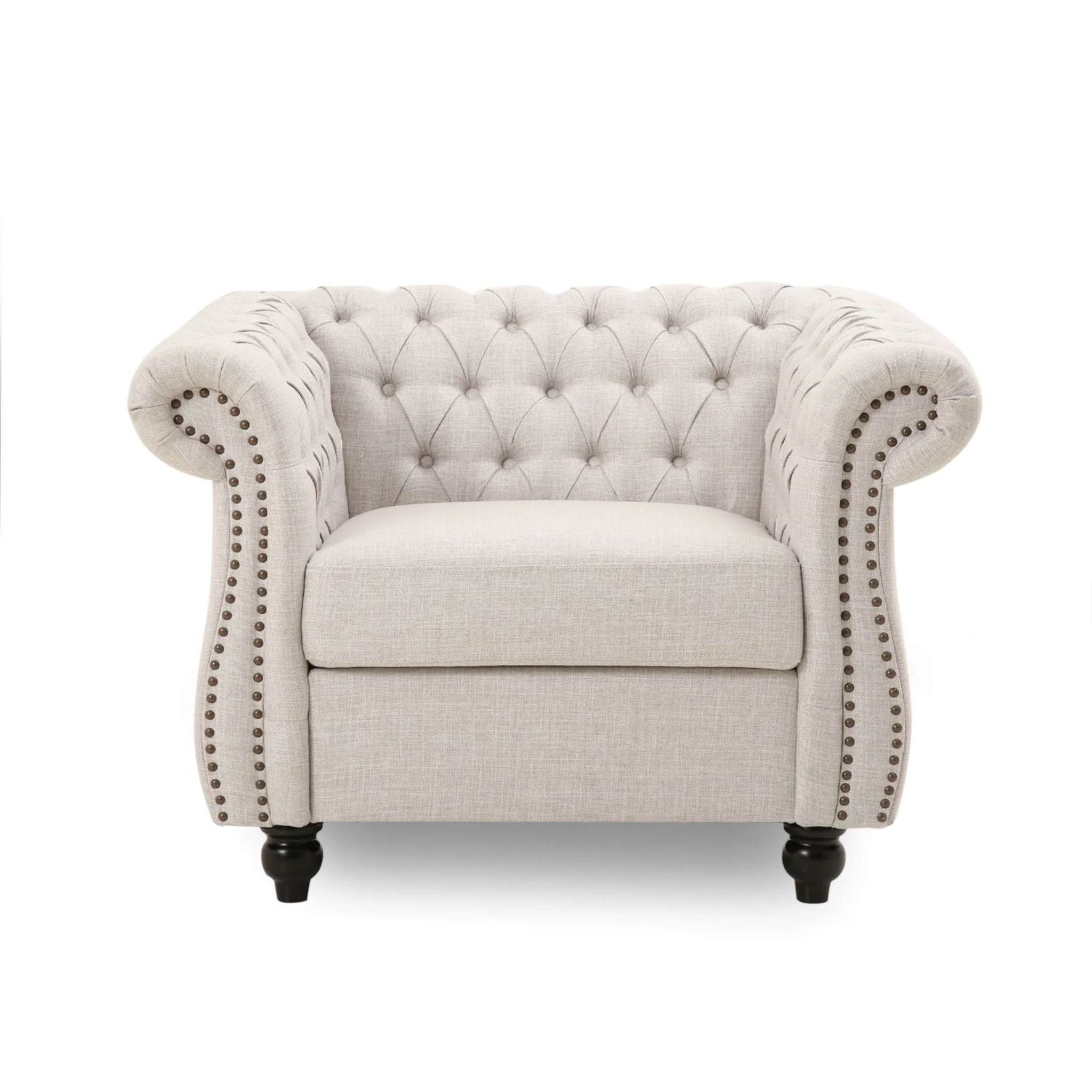 Nexuson - Upholstered Chesterfield Chair With Deep Tufted And Nailhead Trim - Image 13