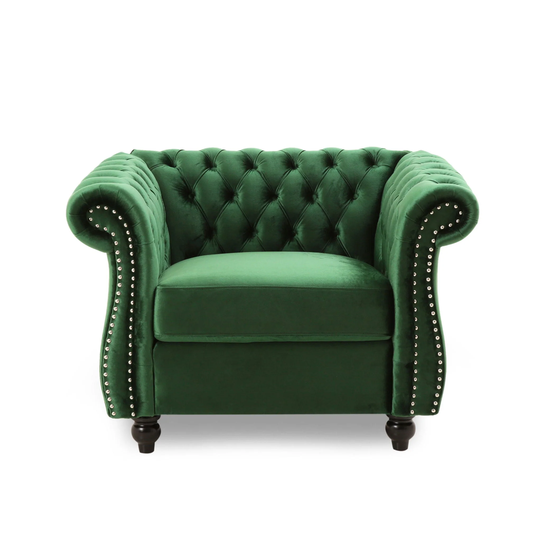 Nexuson - Upholstered Chesterfield Chair With Deep Tufted And Nailhead Trim - Image 15