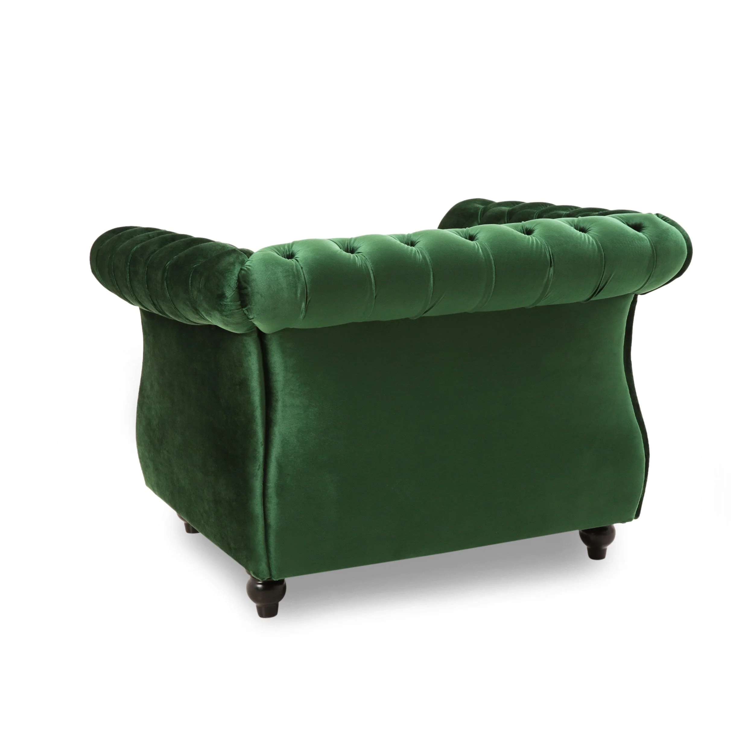 Nexuson Upholstered Velvet Chesterfield Chair with Deep Tufted and Nailhead Trim, Emerald - Image 5