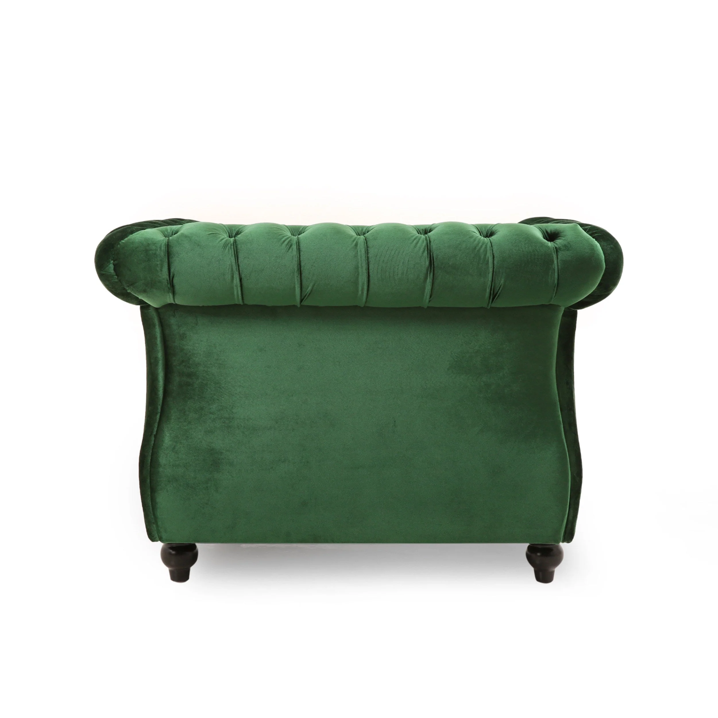 Nexuson Upholstered Velvet Chesterfield Chair with Deep Tufted and Nailhead Trim, Emerald - Image 8