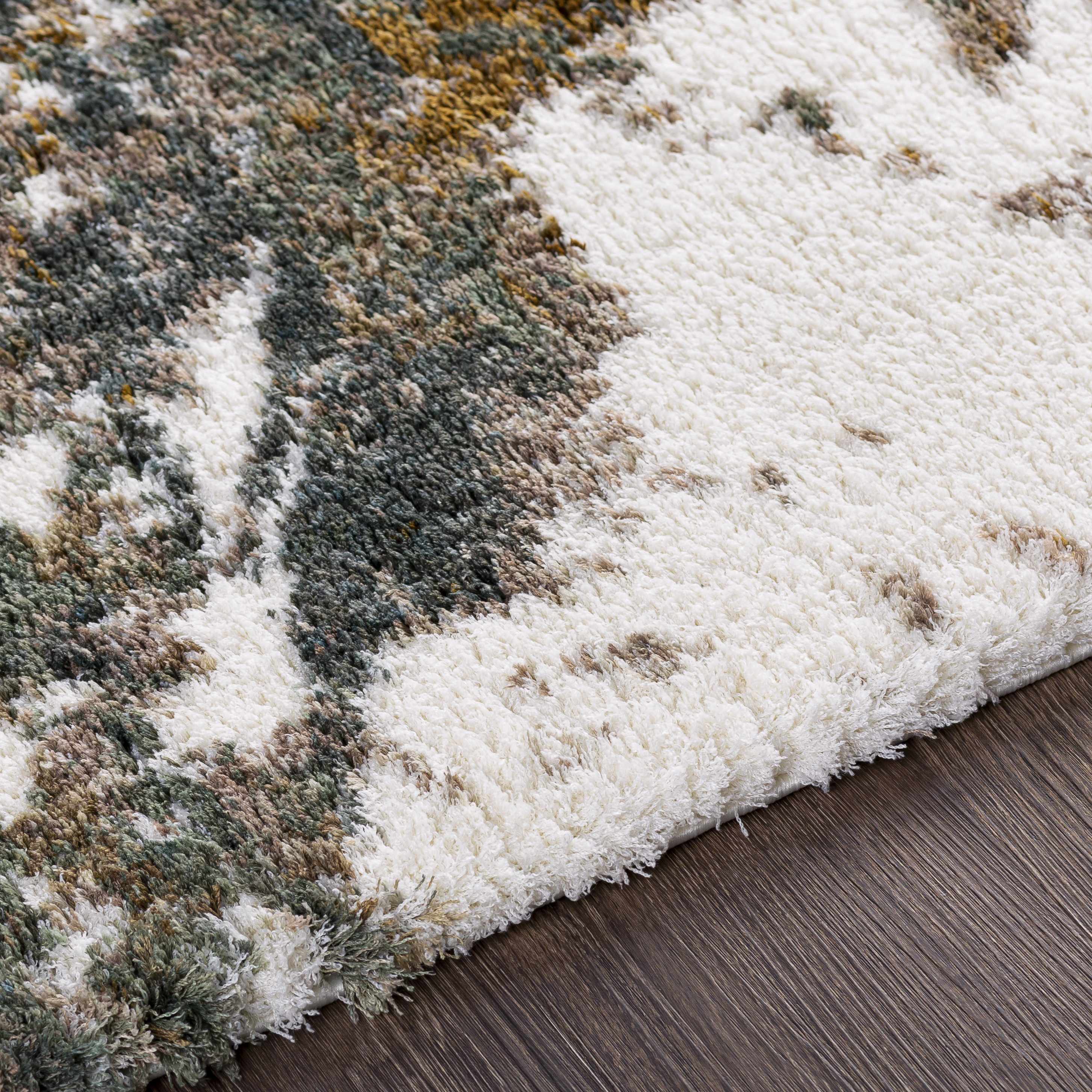 Ngunnawal Cream/Brown Marble Plush Rug - Image 4