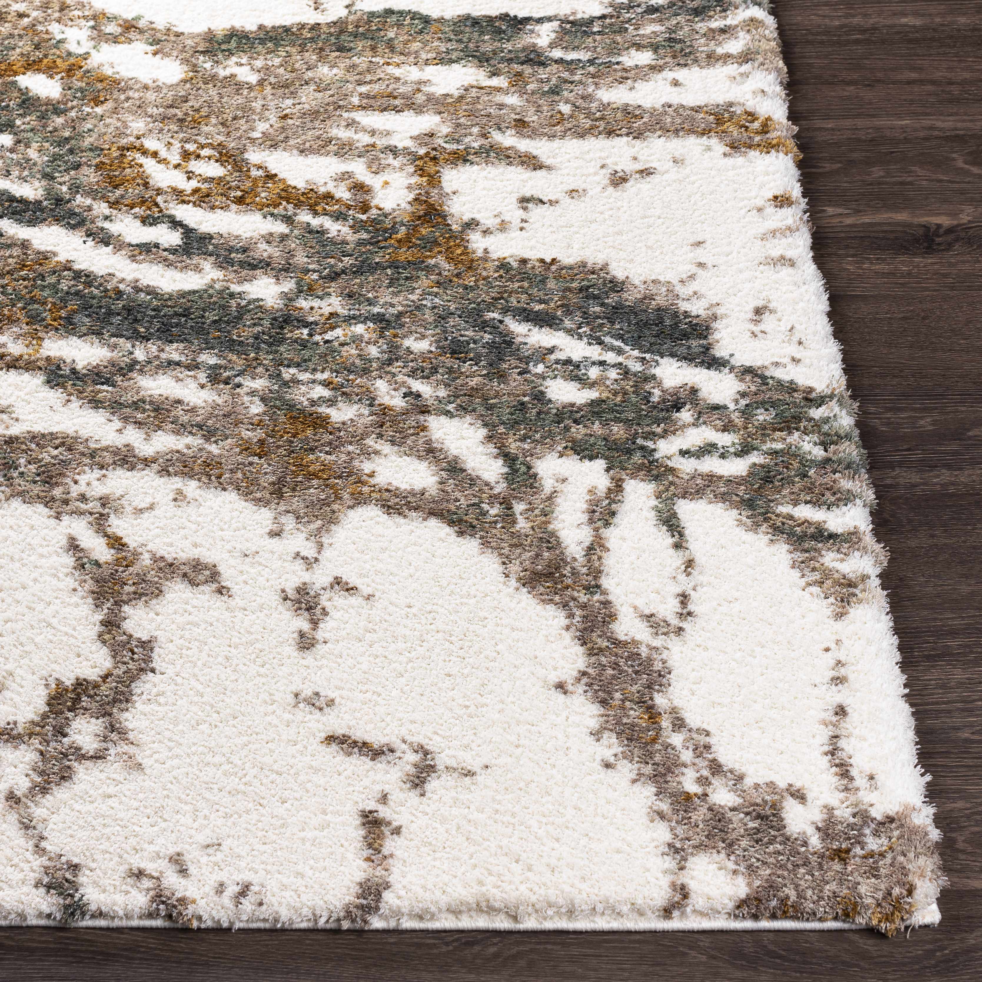 Ngunnawal Cream/Brown Marble Plush Rug - Image 7