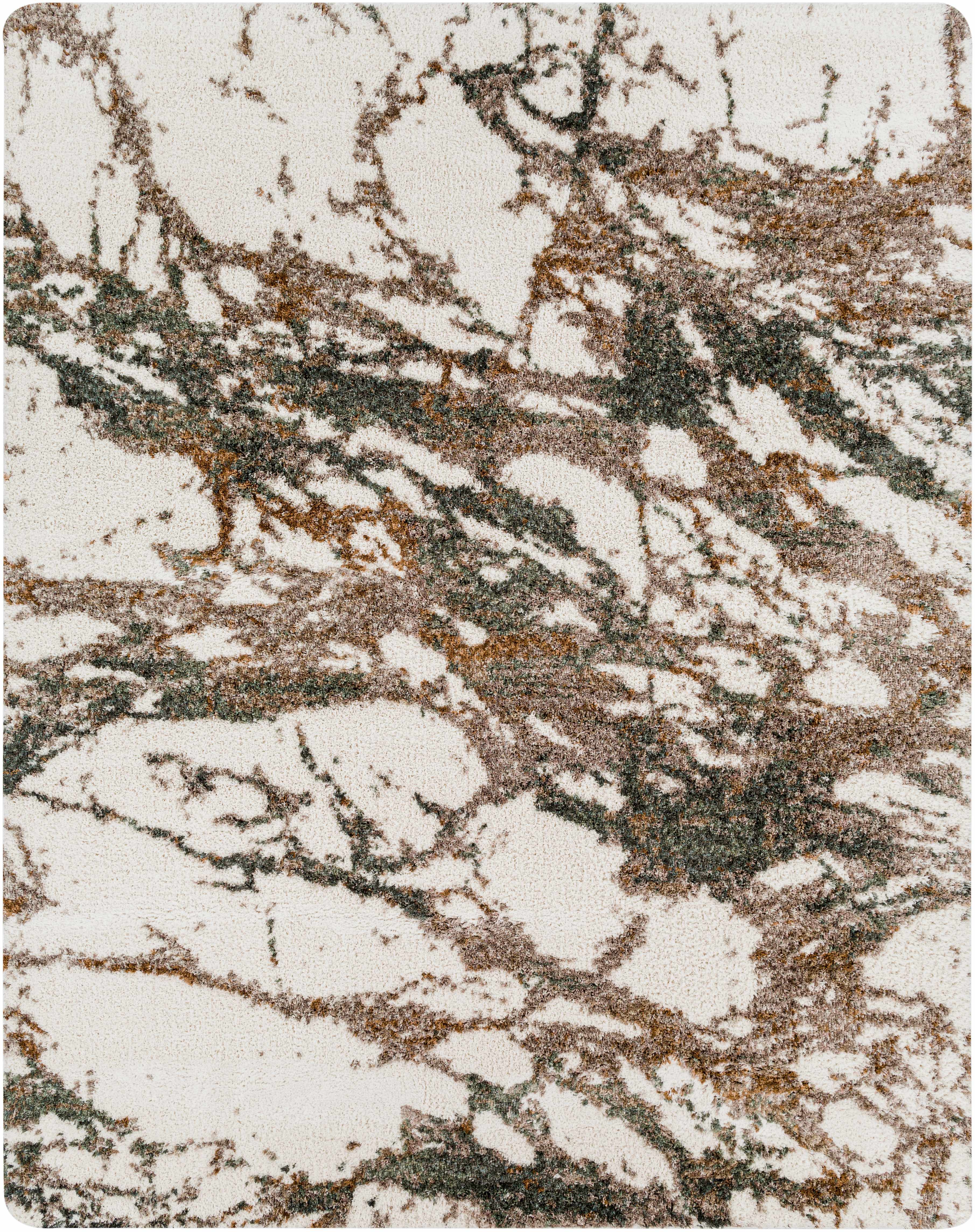 Ngunnawal Cream/Brown Marble Plush Rug - Image 8