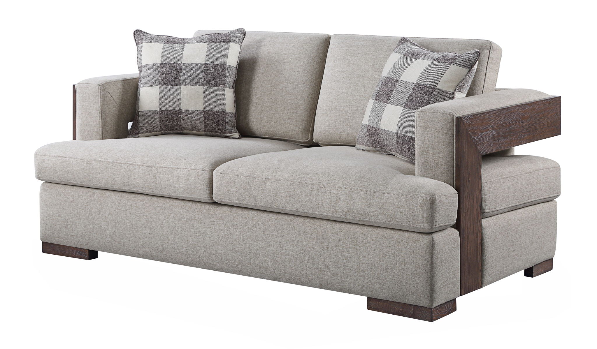 Niamey - Loveseat With 2 Toss Pillows - Walnut - Image 3