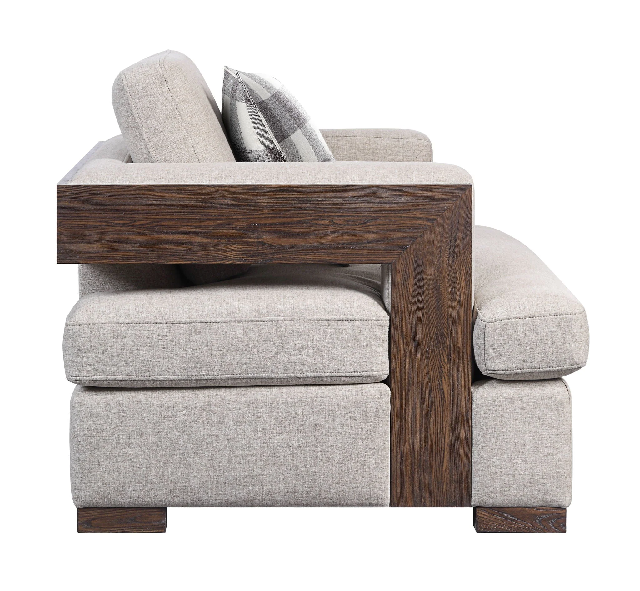 Niamey - Sofa With 4 Toss Pillows - Walnut - Image 4