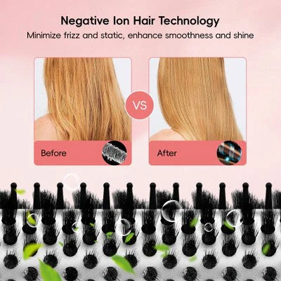 NICEBAY Heated Thermal Brush Electric Curling Brush & Round Brush Styler - Image 5