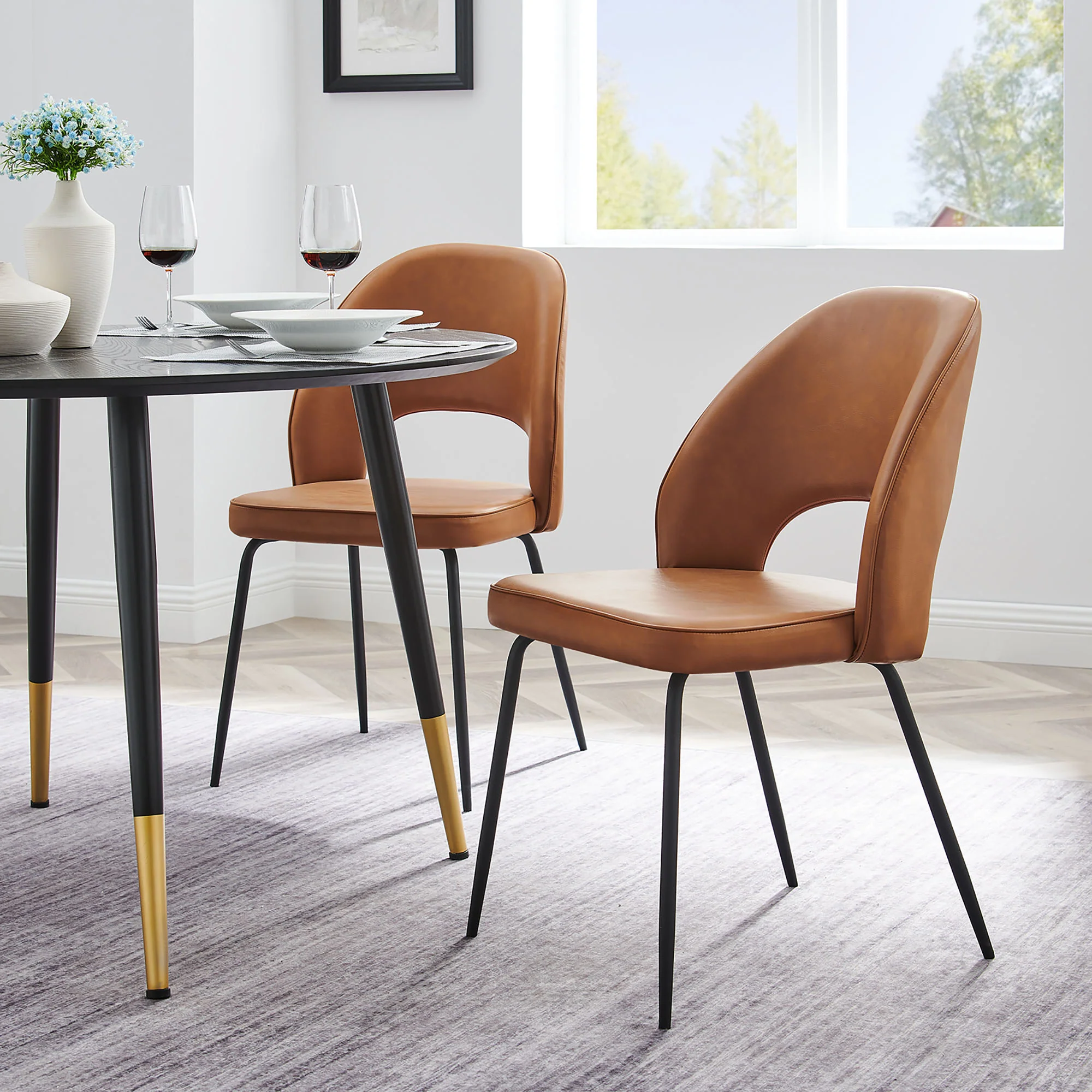 Nico Vegan Leather Dining Chair Set of 2 by Modway - Image 7
