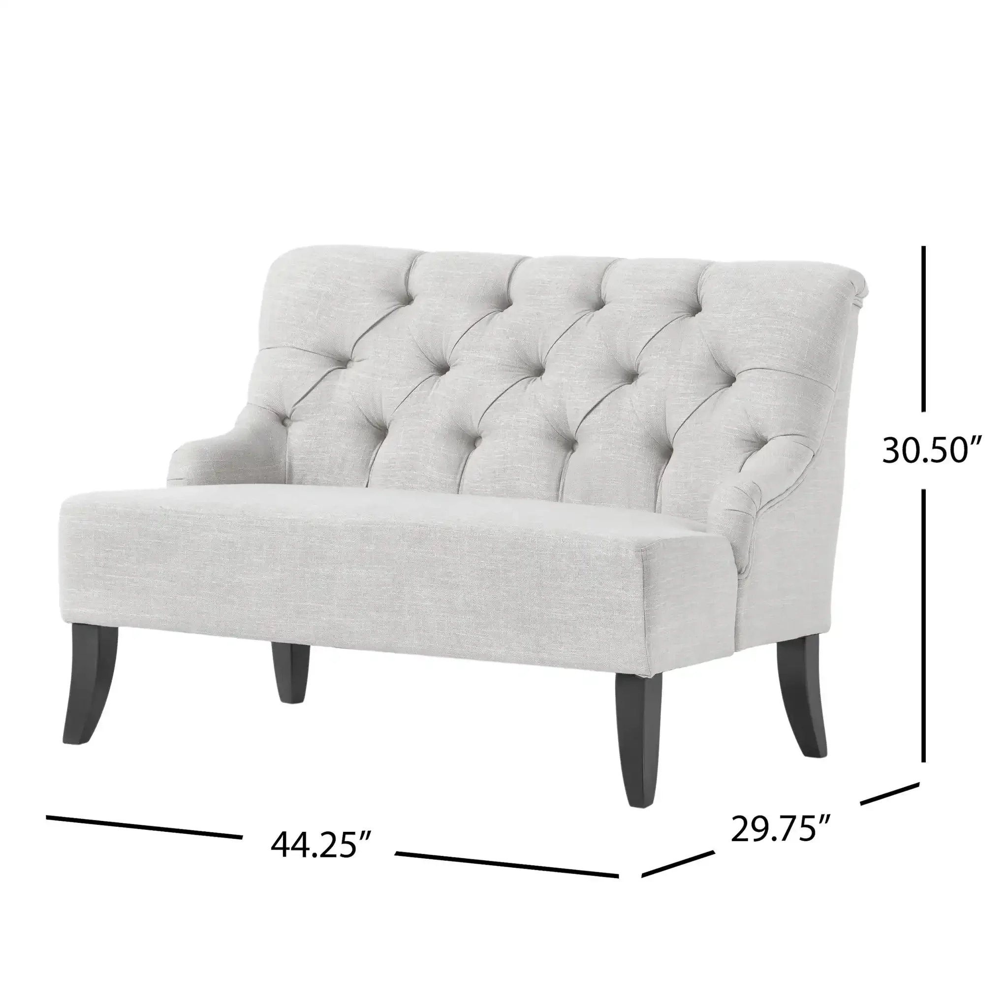Nicole - French Style Upholstered Loveseat With Tufted Backrest - Image 6