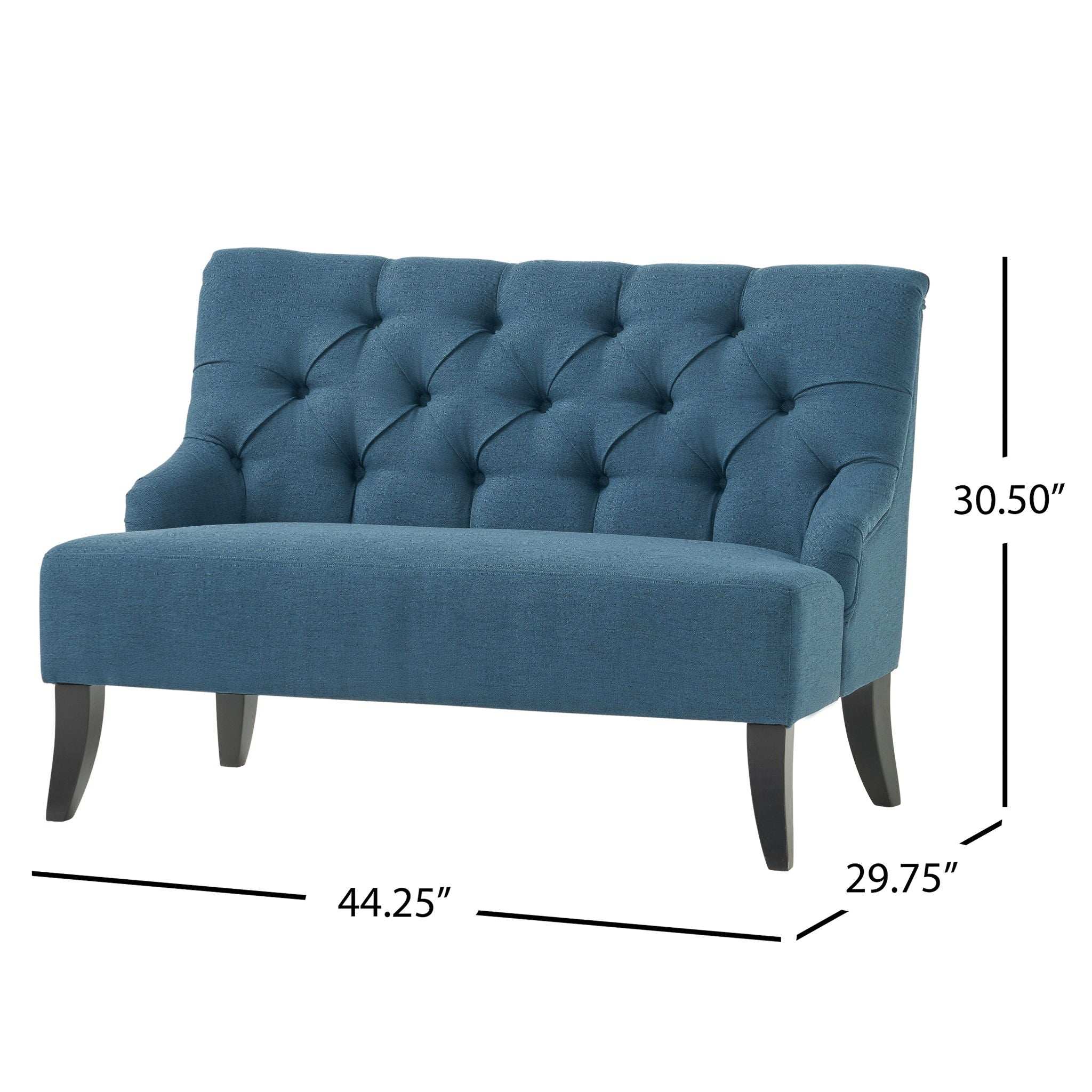 Nicole - French Style Upholstered Loveseat With Tufted Backrest - Image 8