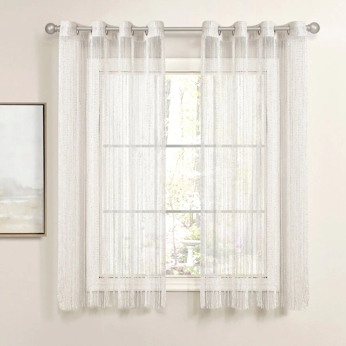 Night Sky String Thread Window Curtain Panel - Image 2