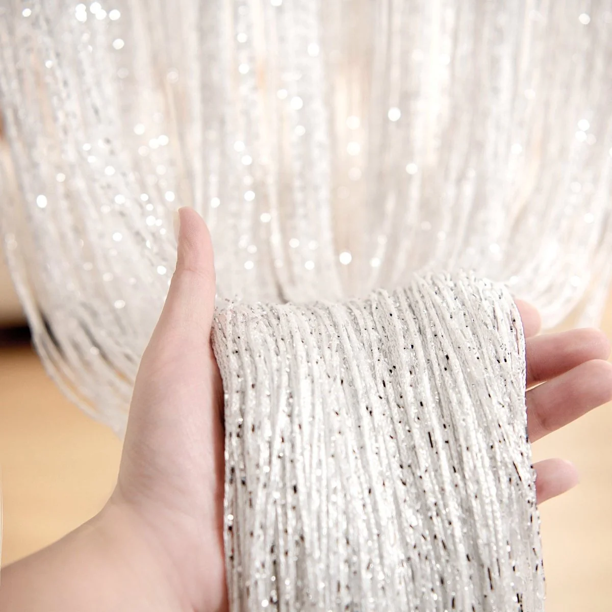 Night Sky String Thread Window Curtain Panel - Image 7