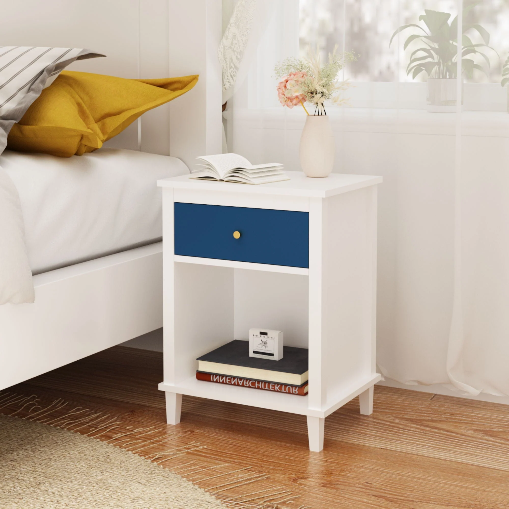Nightstand With 1 Drawer 1 Shelf - Image 7