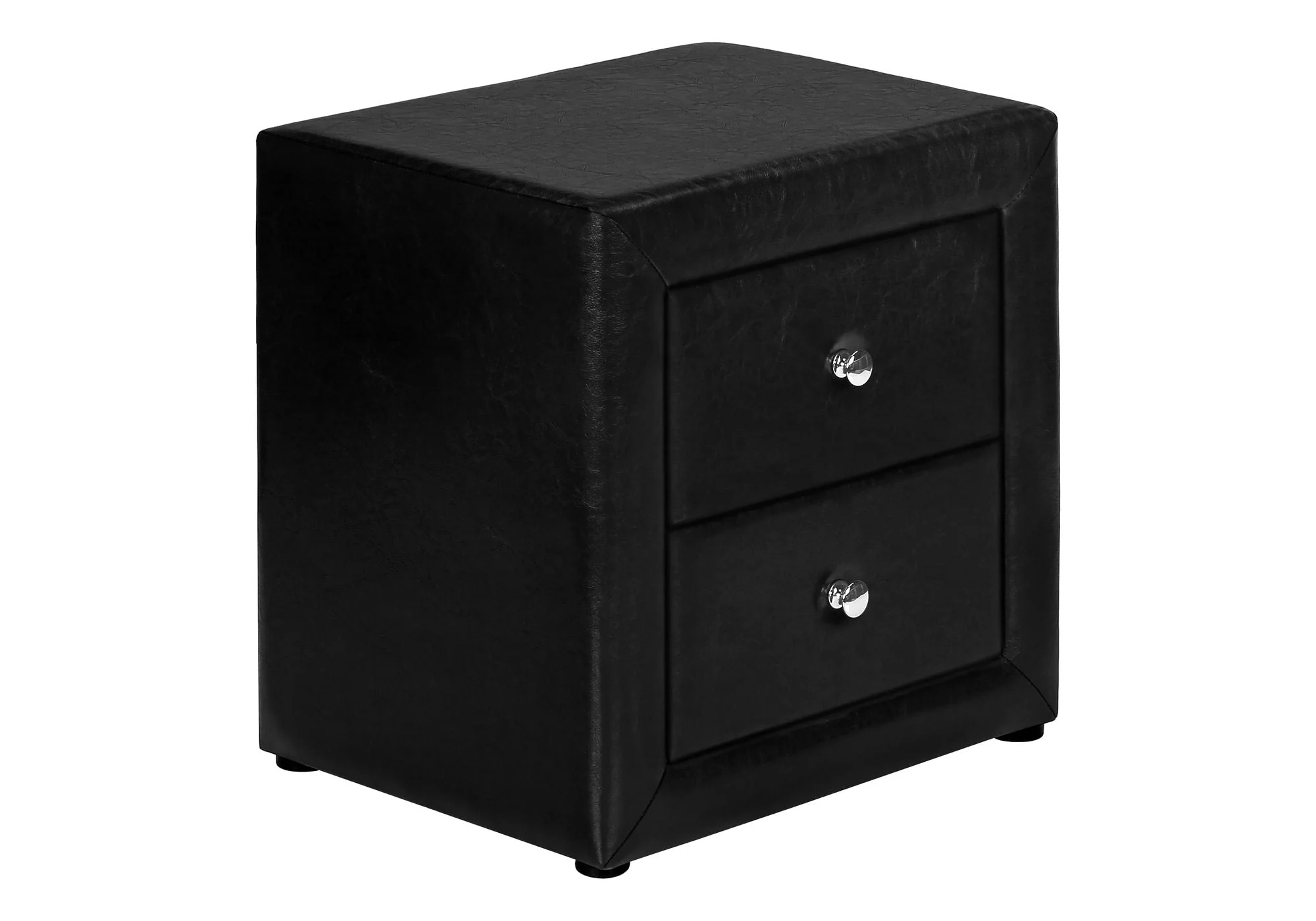 Nightstand with Storage Drawer, Upholstered, Transitional - Image 3