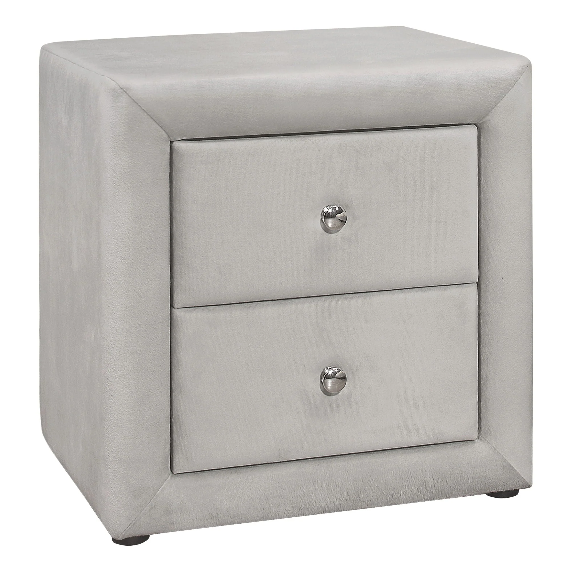 Nightstand with Storage Drawer, Upholstered, Transitional - Image 5