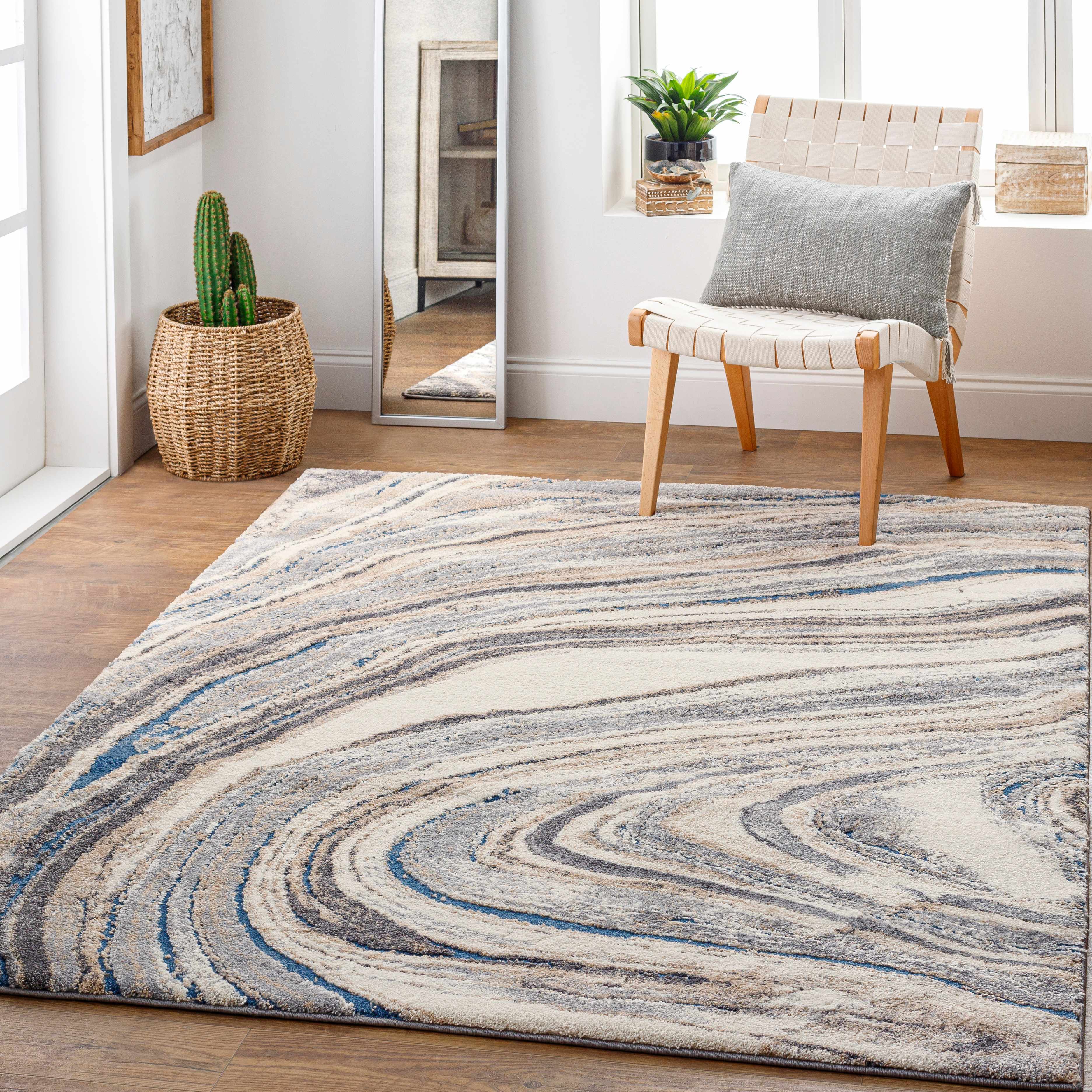 Nillumbik Gray Marble Design Rug - Image 2