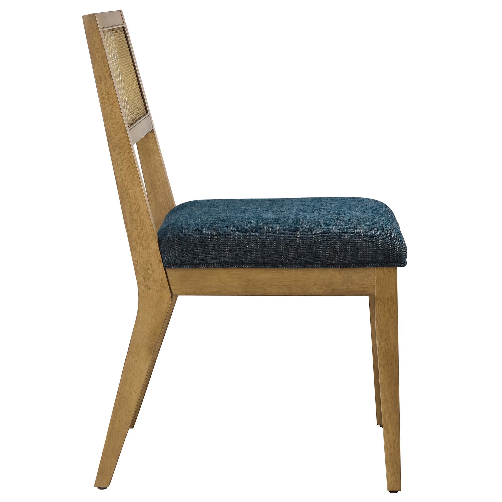 Nimba Faux Rattan Fabric Dining Chairs Set of 2 by Modway - Image 10