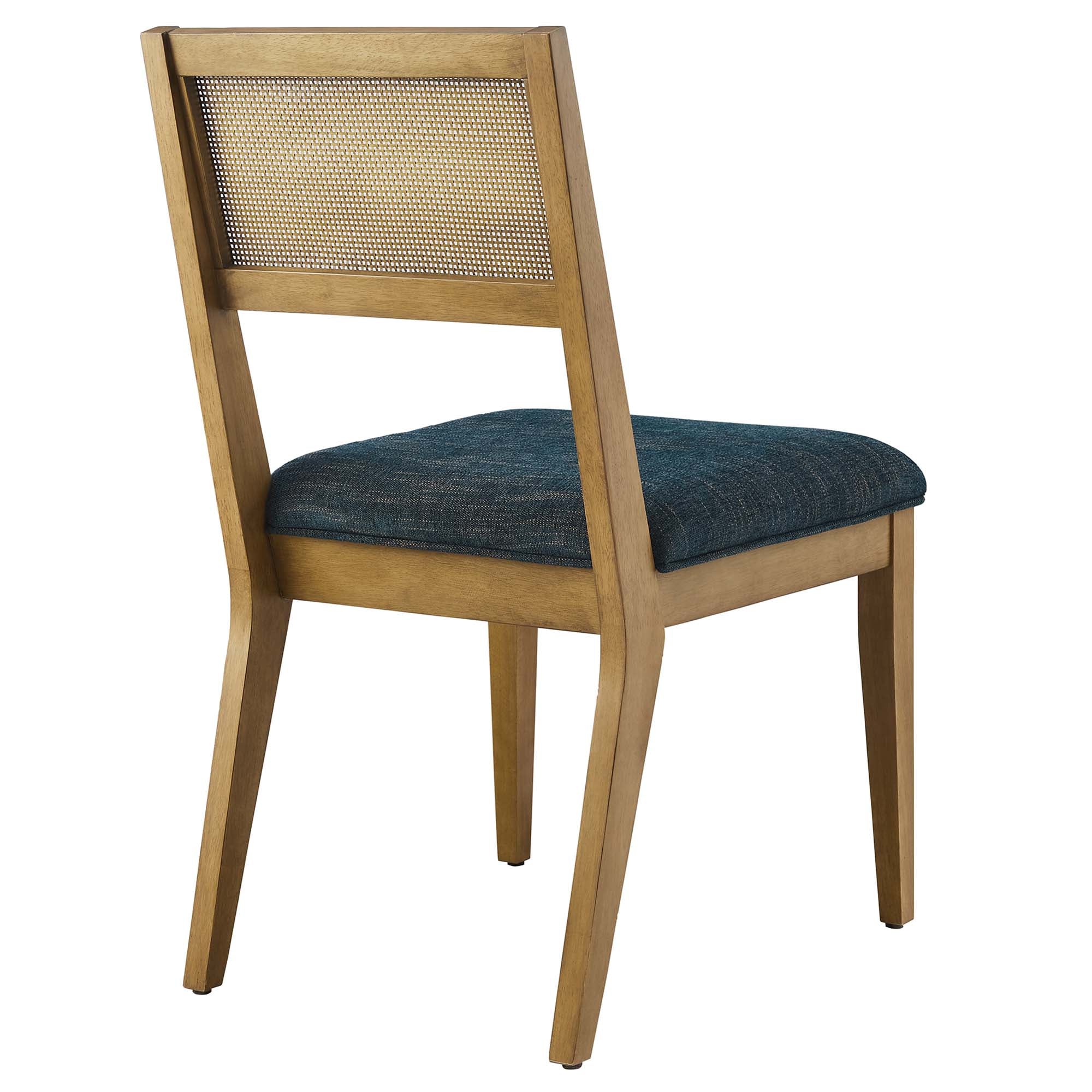 Nimba Faux Rattan Fabric Dining Chairs Set of 2 by Modway - Image 12
