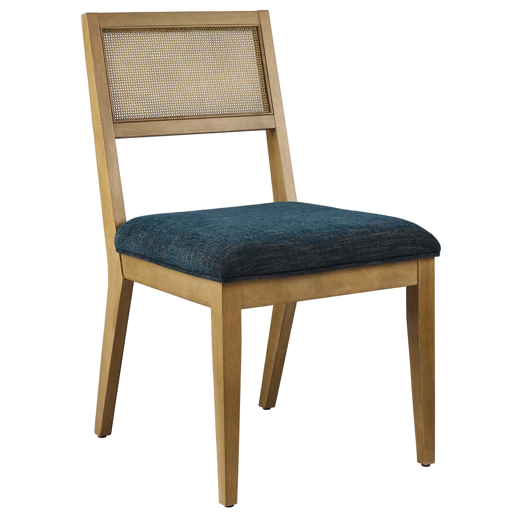 Nimba Faux Rattan Fabric Dining Chairs Set of 2 by Modway - Image 14
