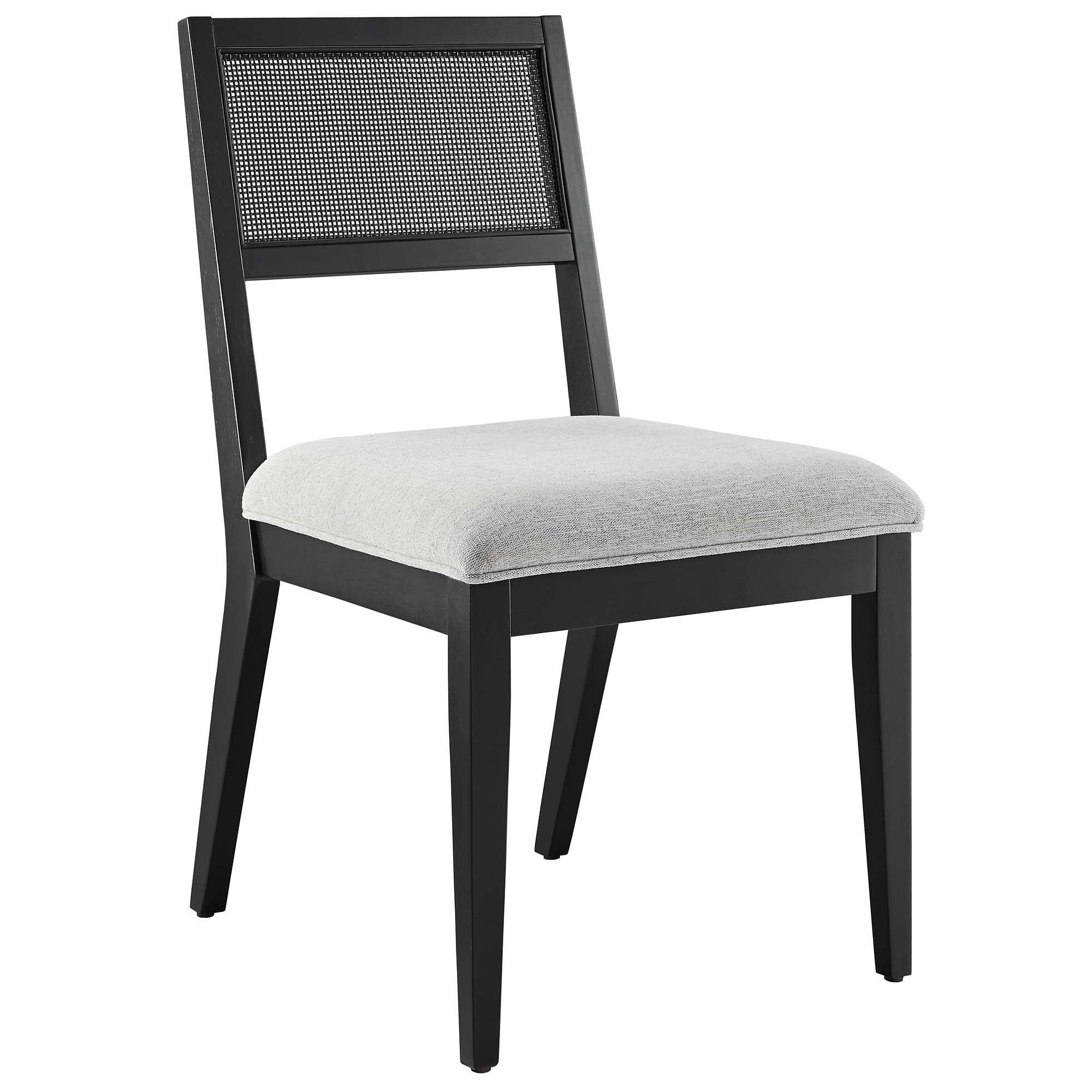 Nimba Faux Rattan Fabric Dining Chairs Set of 2 by Modway - Image 15