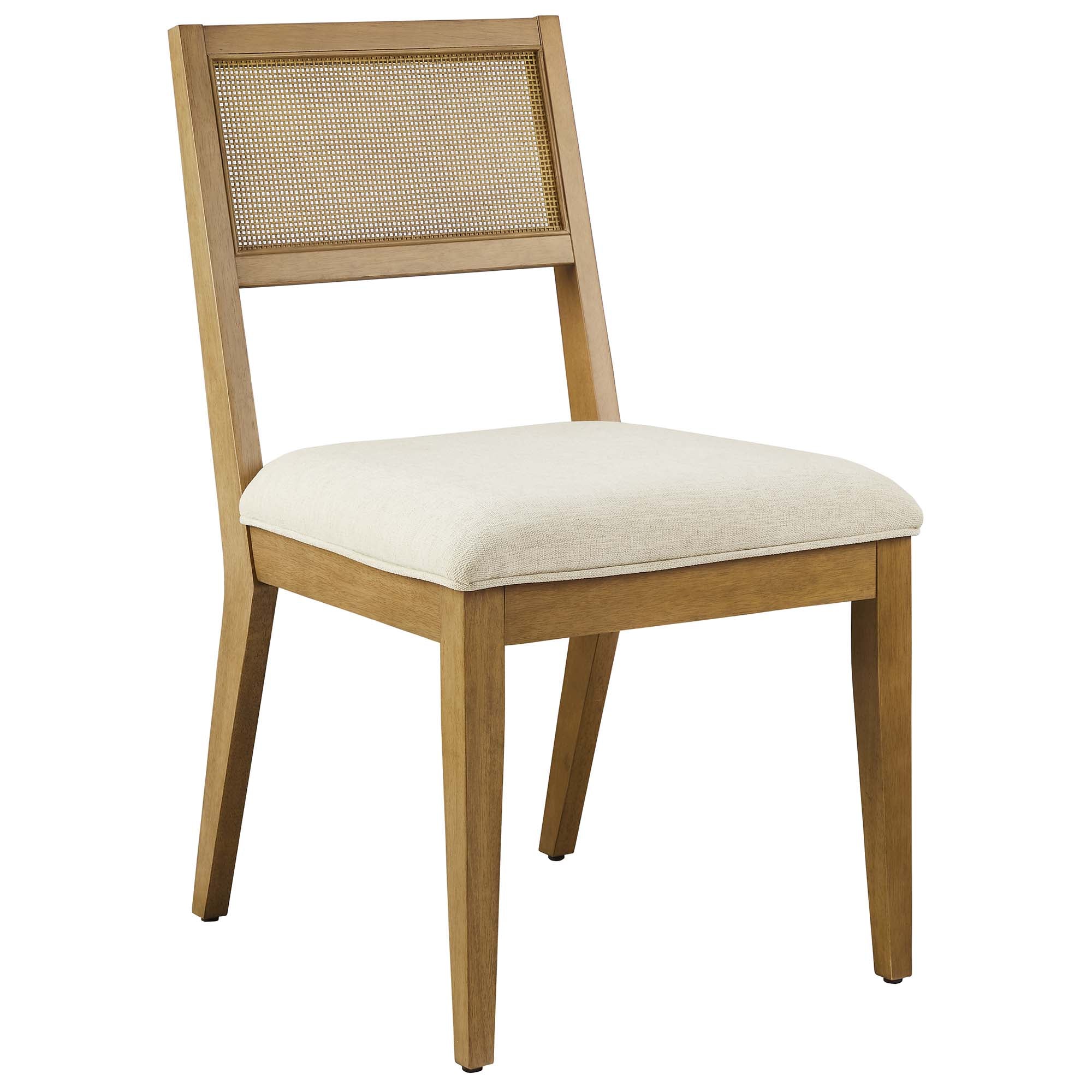 Nimba Faux Rattan Fabric Dining Chairs Set of 2 by Modway - Image 4