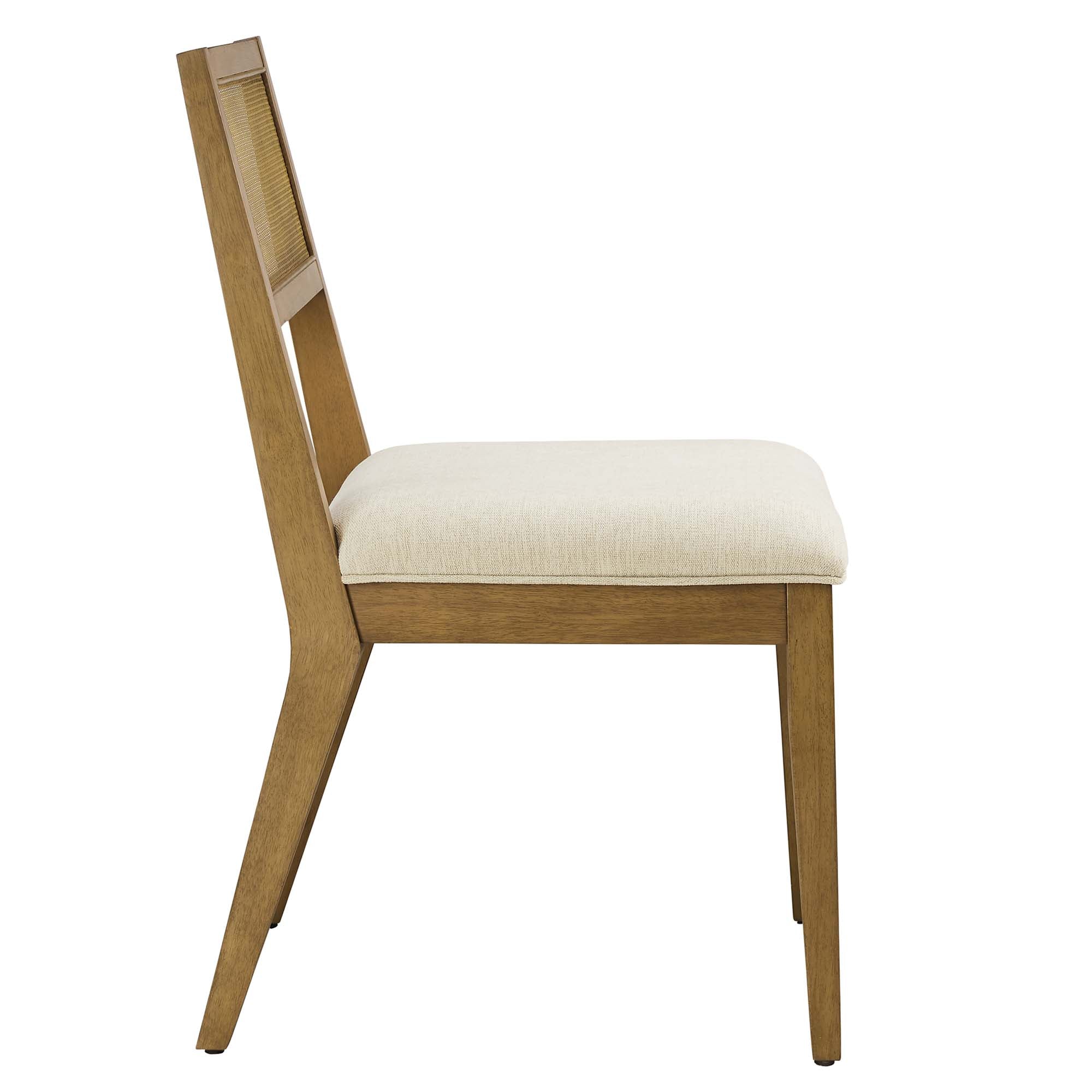 Nimba Faux Rattan Fabric Dining Chairs Set of 2 by Modway - Image 5