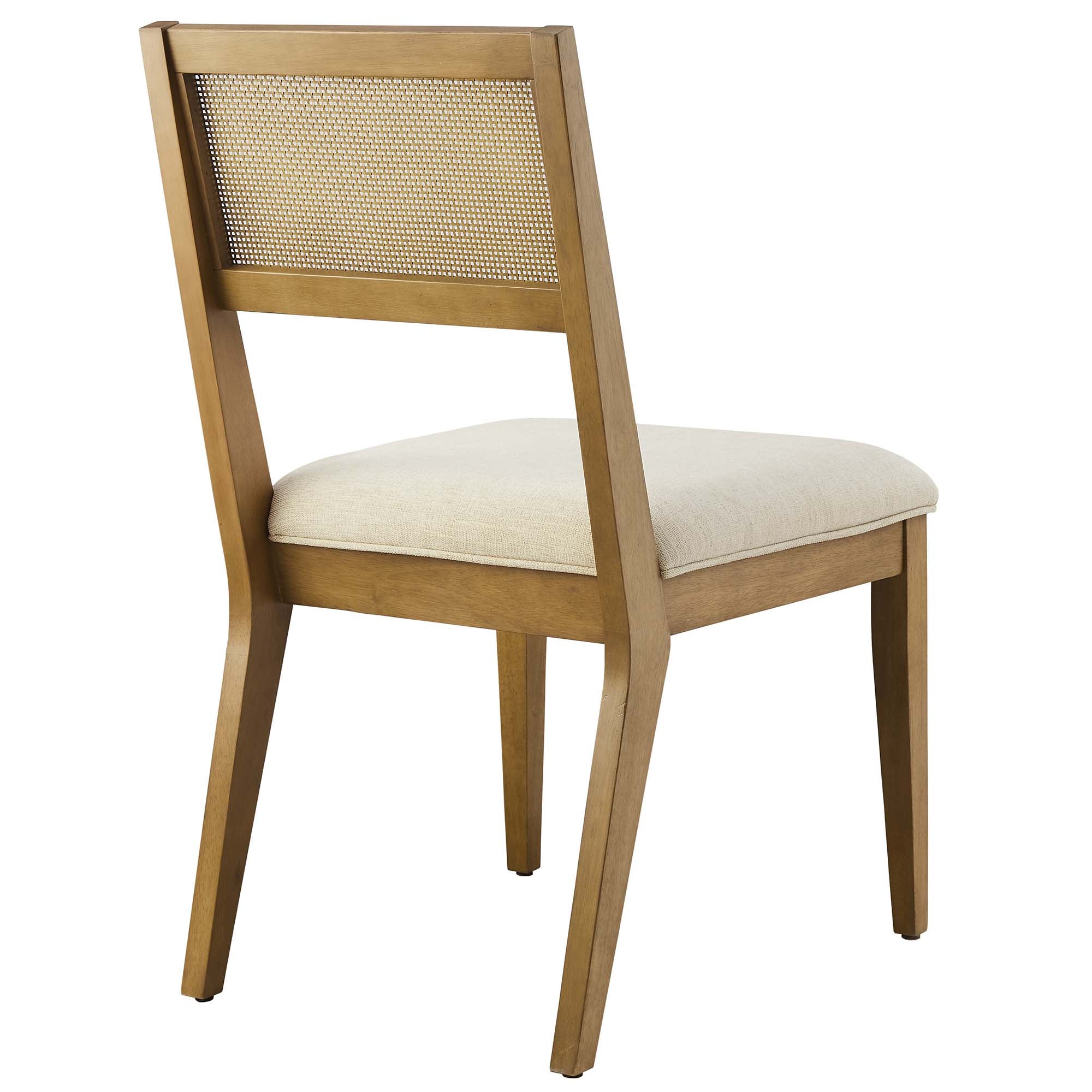 Nimba Faux Rattan Fabric Dining Chairs Set of 2 by Modway - Image 6