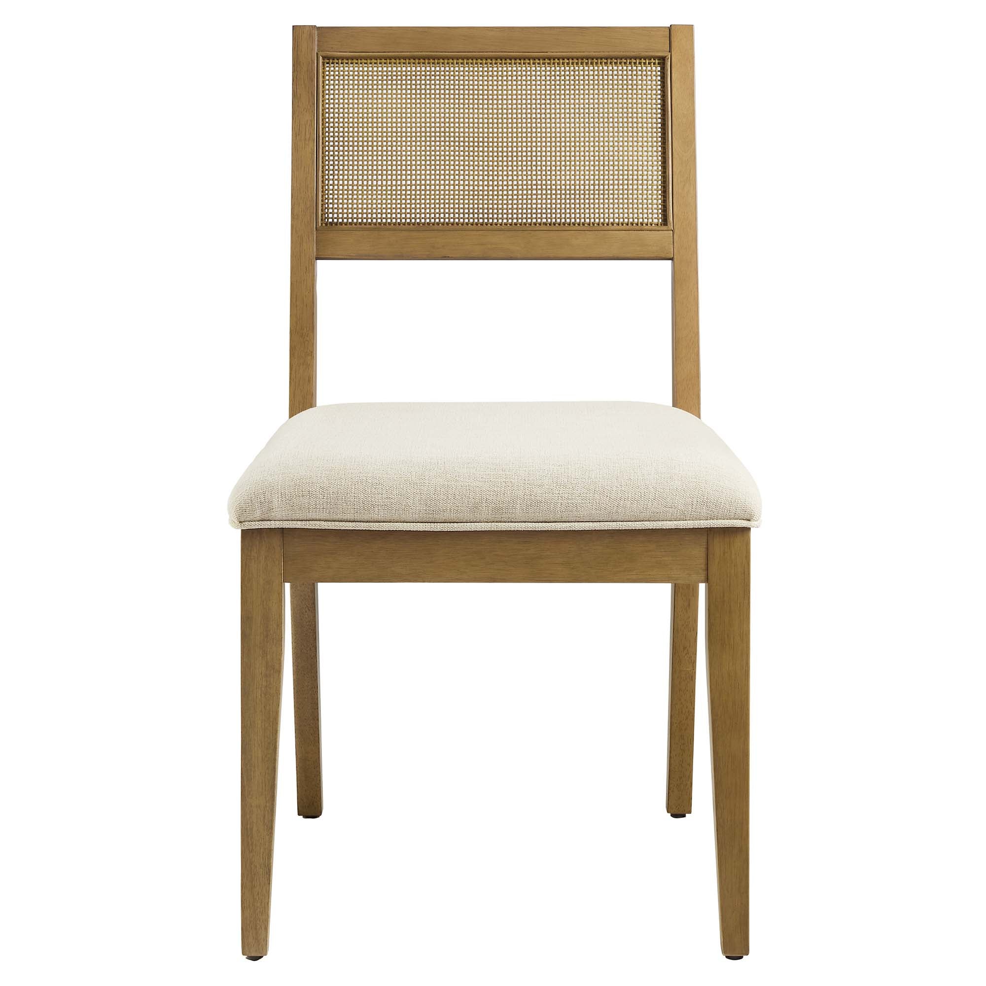 Nimba Faux Rattan Fabric Dining Chairs Set of 2 by Modway - Image 7