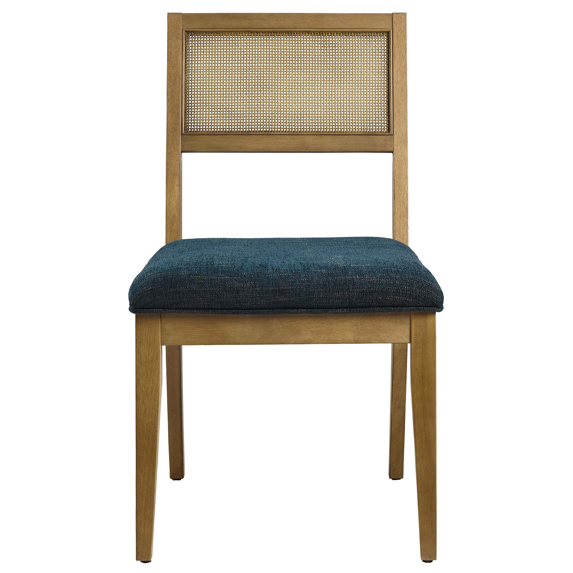 Nimba Faux Rattan Fabric Dining Chairs Set of 2 by Modway - Image 8