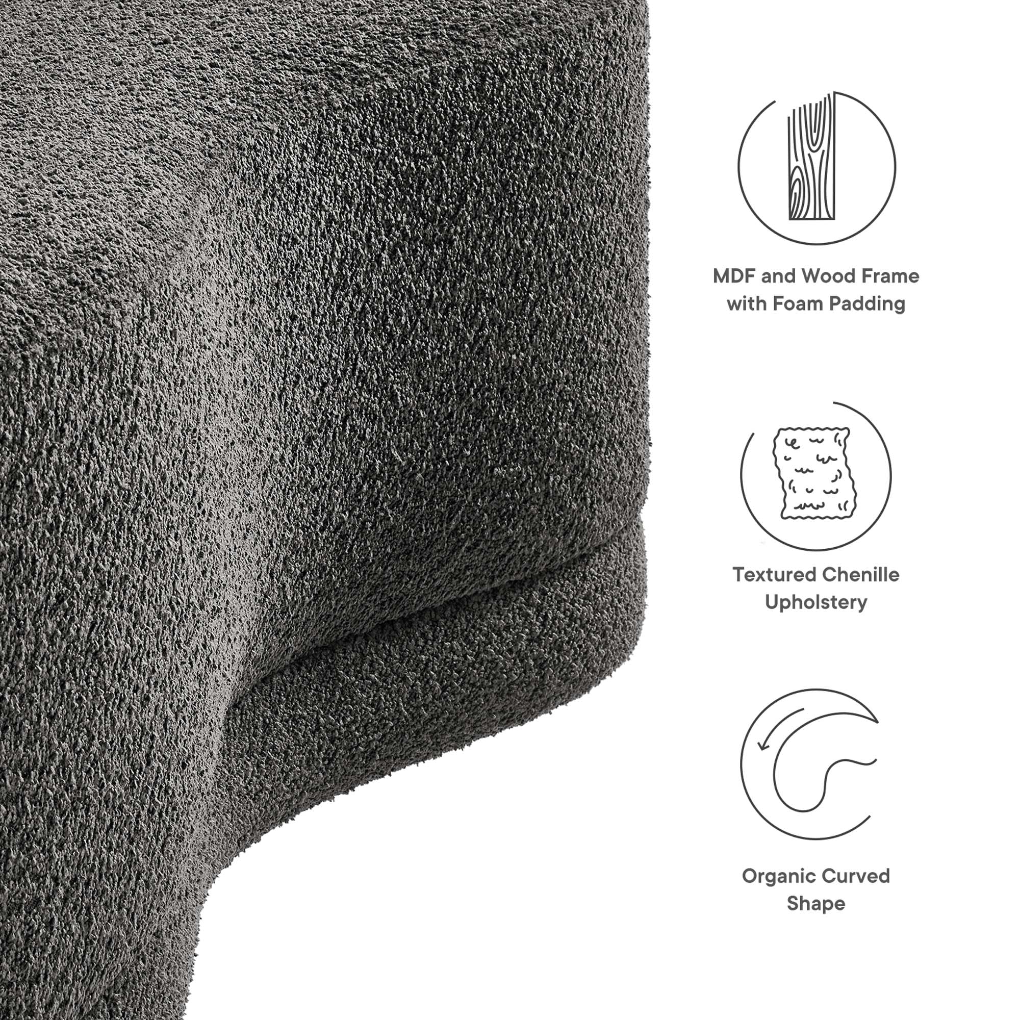 Nimbus 48" Upholstered Ottoman Bench by Modway - Image 2