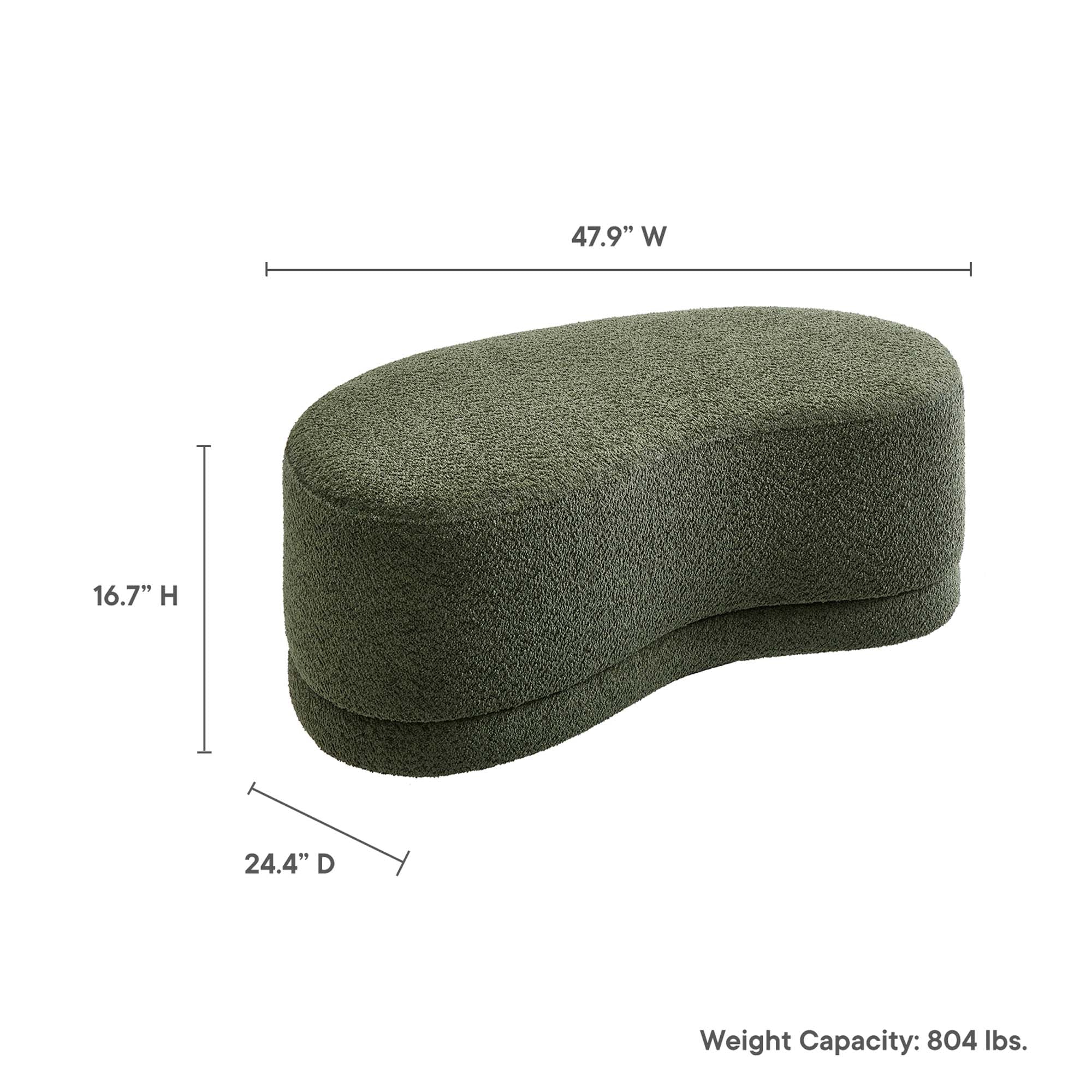 Nimbus 48" Upholstered Ottoman Bench by Modway - Image 20