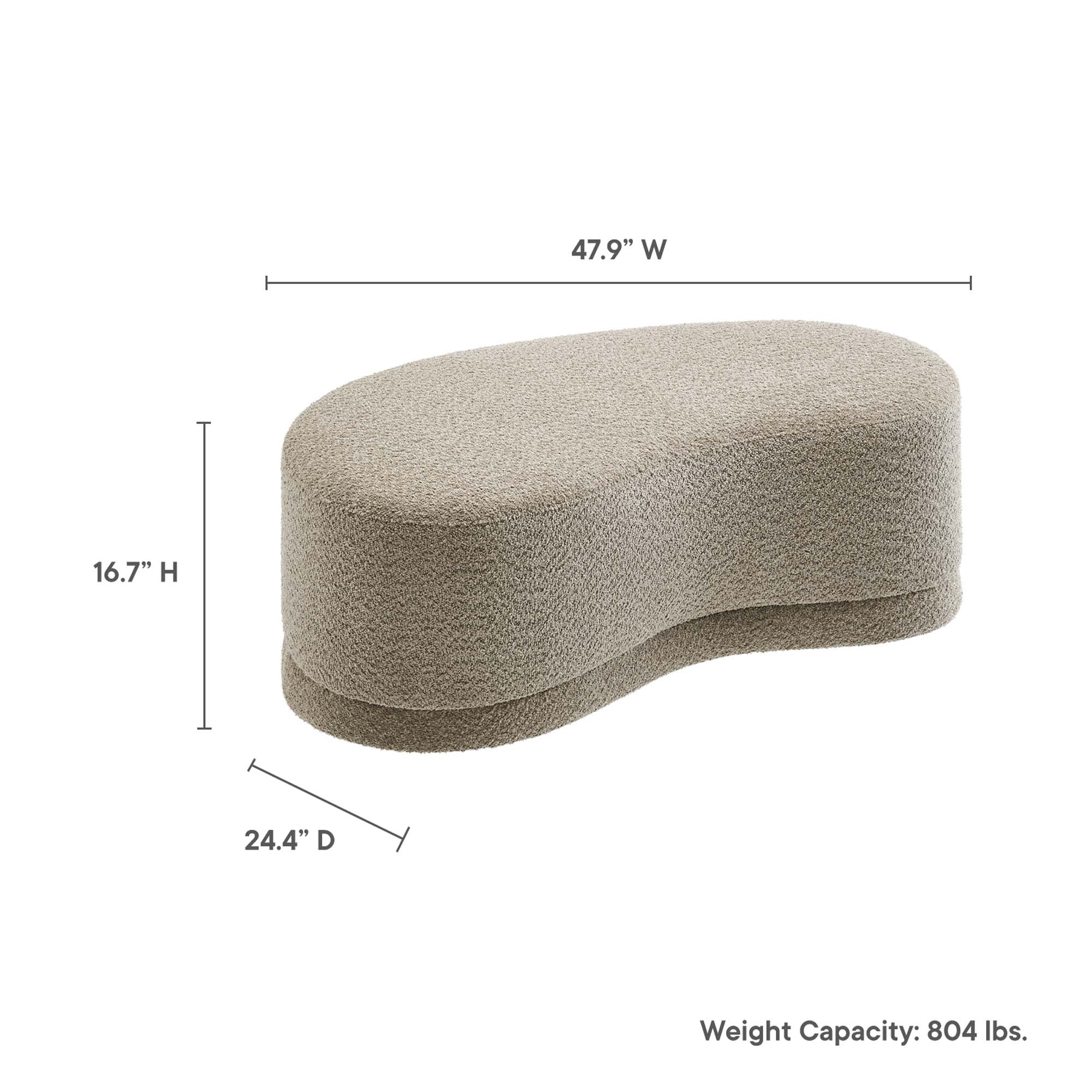 Nimbus 48" Upholstered Ottoman Bench by Modway - Image 21
