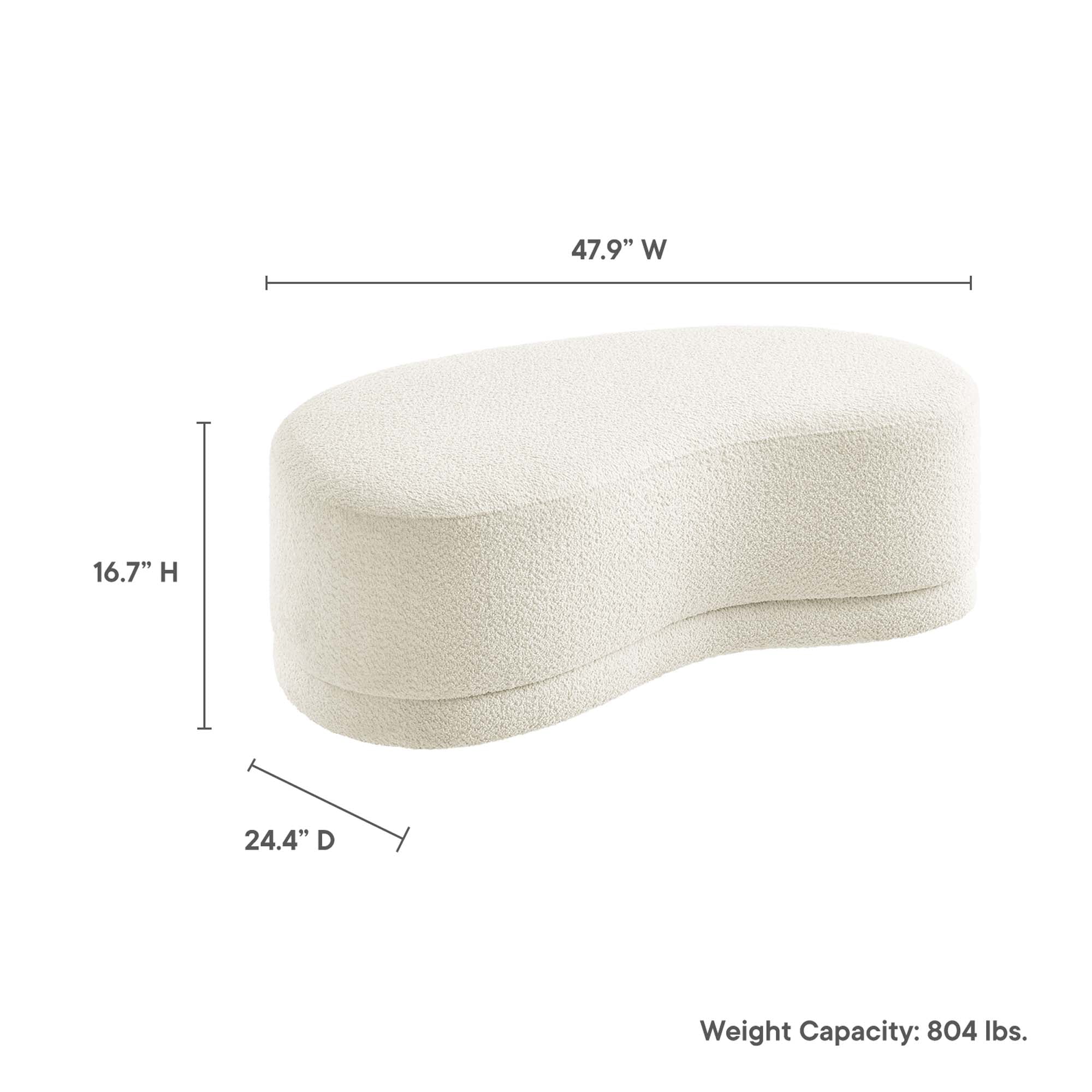 Nimbus 48" Upholstered Ottoman Bench by Modway - Image 22