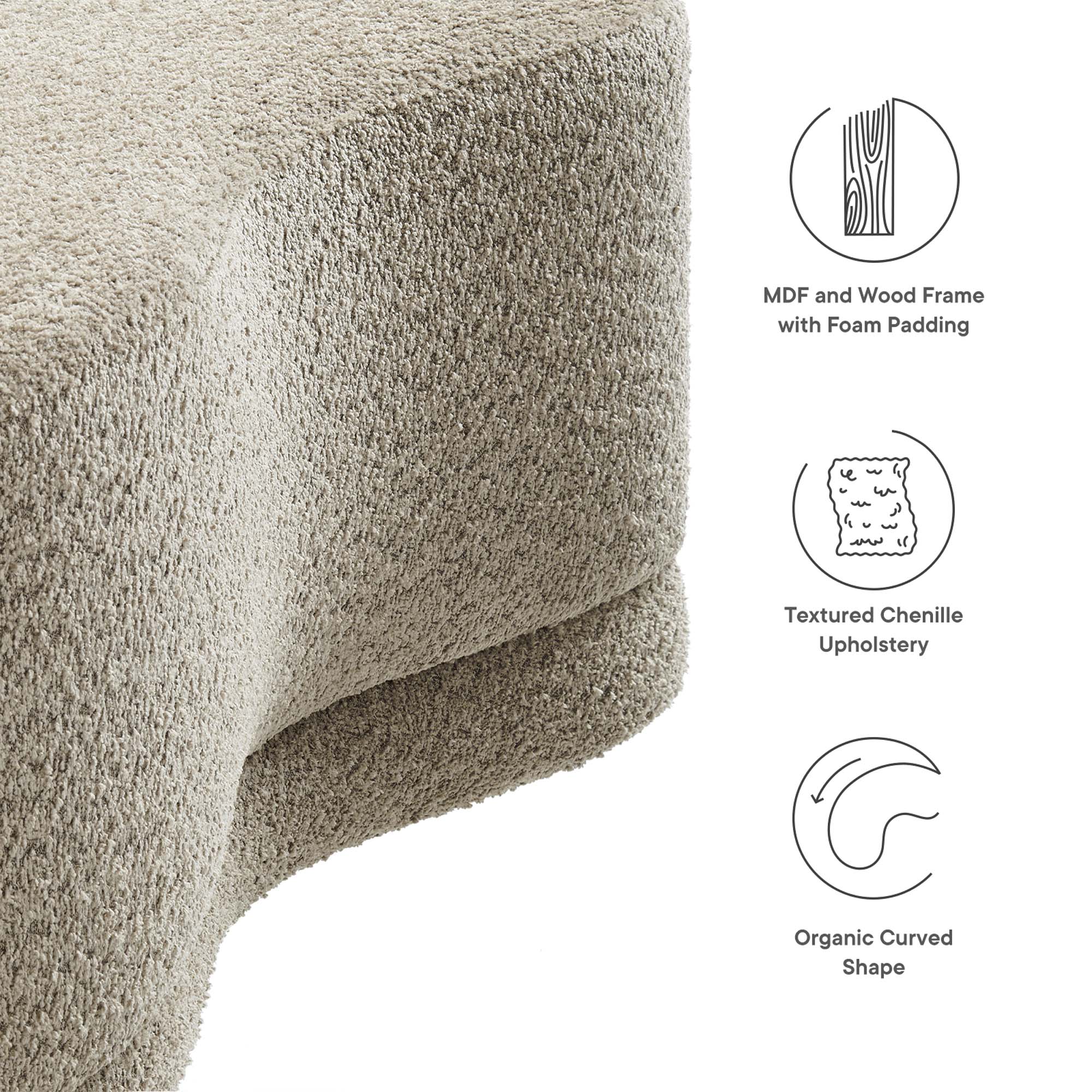 Nimbus 48" Upholstered Ottoman Bench by Modway - Image 24