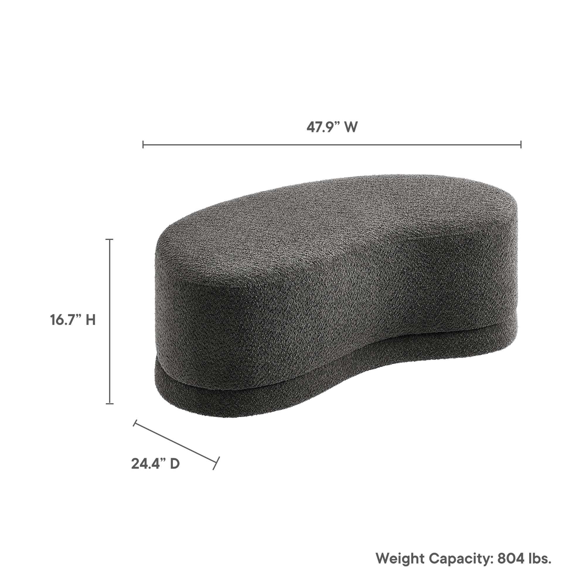 Nimbus 48" Upholstered Ottoman Bench by Modway - Image 3