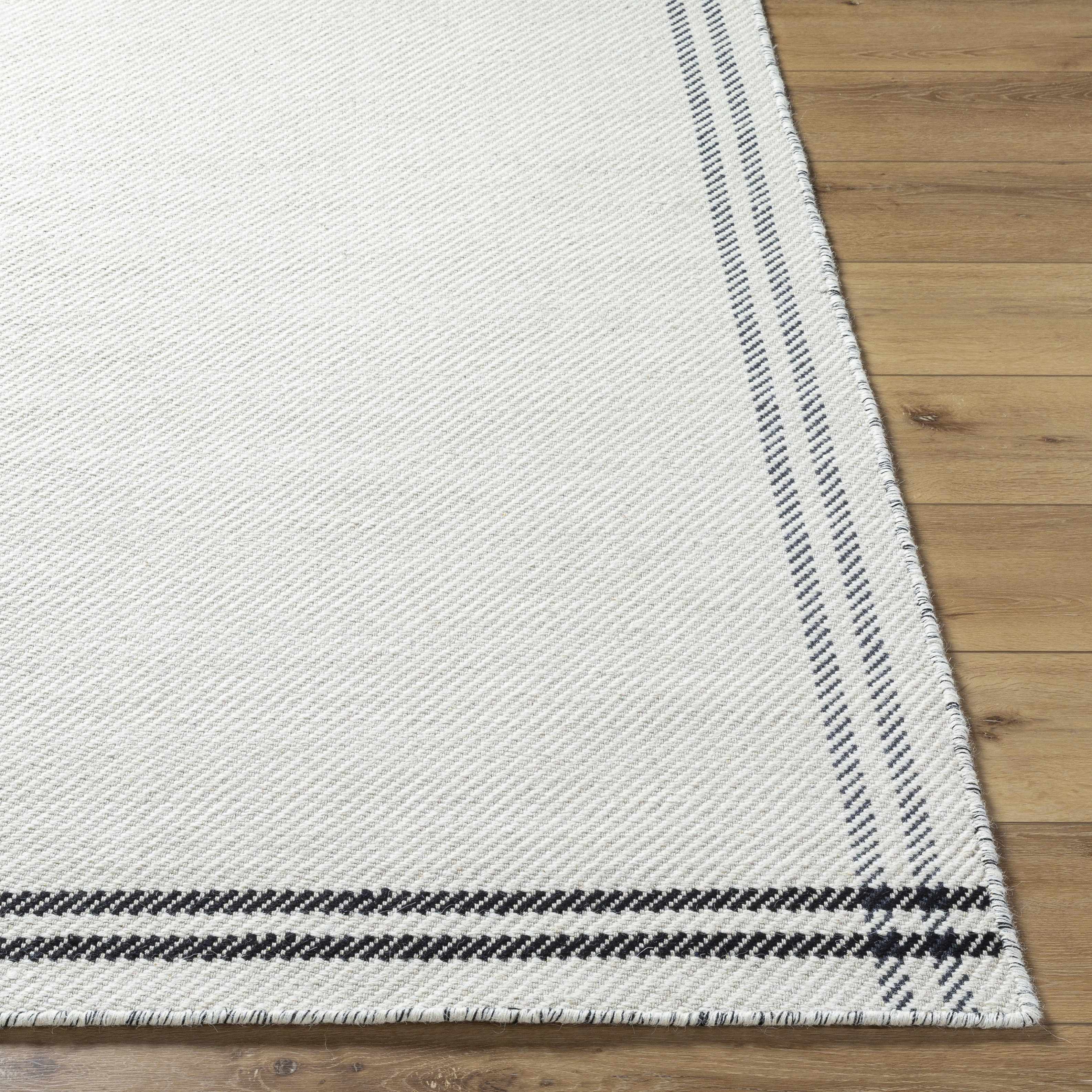 Nimue Cream & Blue Bordered Area Rug - Clearance - Image 4