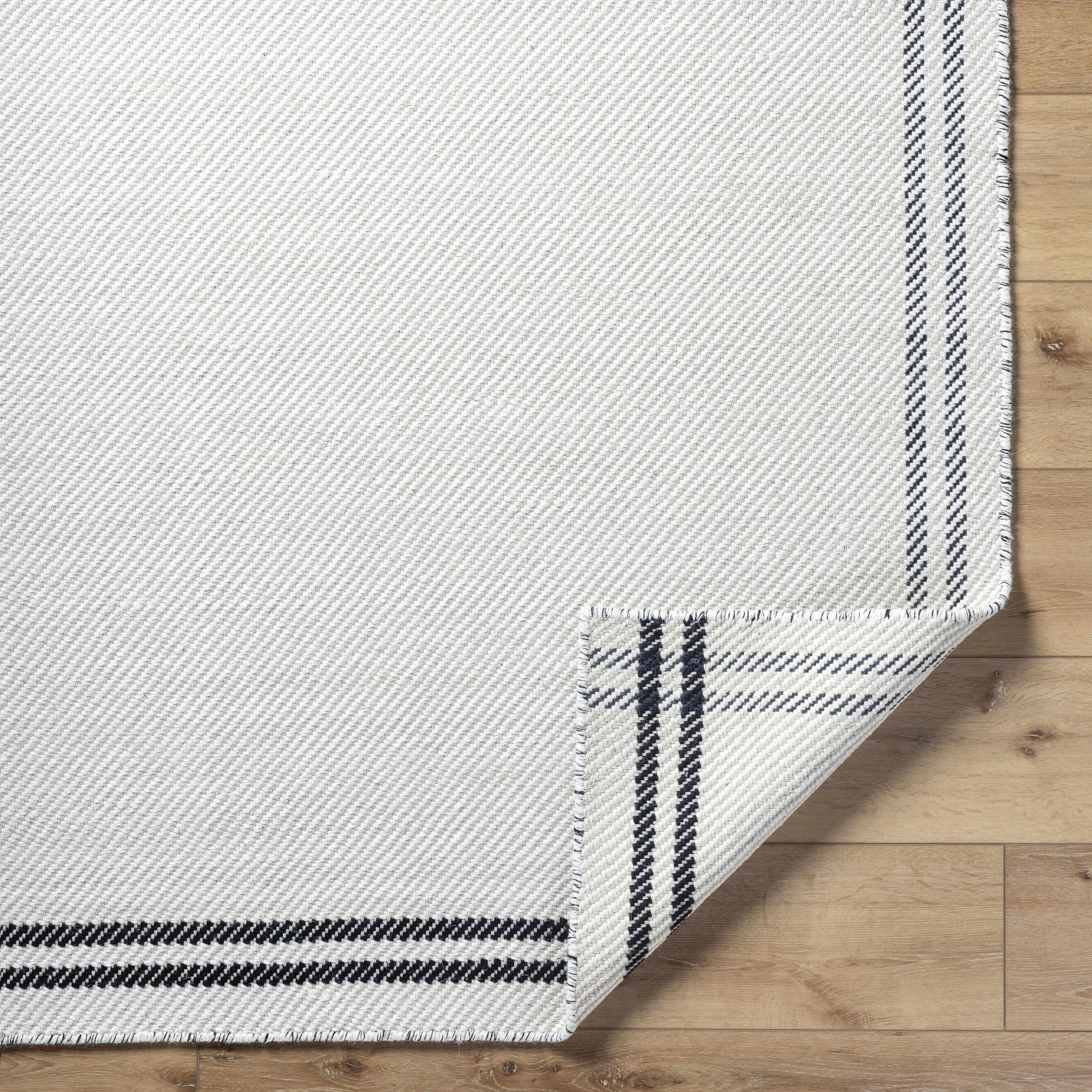Nimue Cream & Blue Bordered Area Rug - Clearance - Image 5