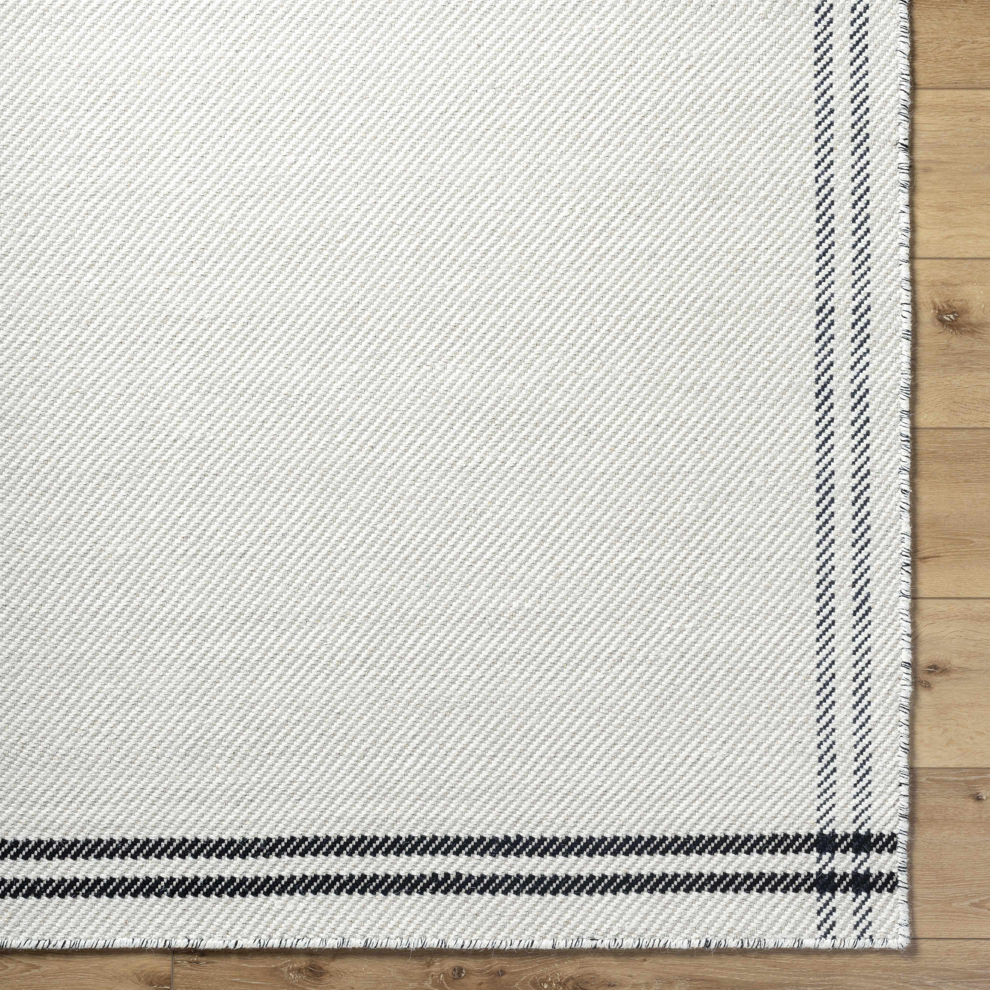 Nimue Cream & Blue Bordered Area Rug - Clearance - Image 6