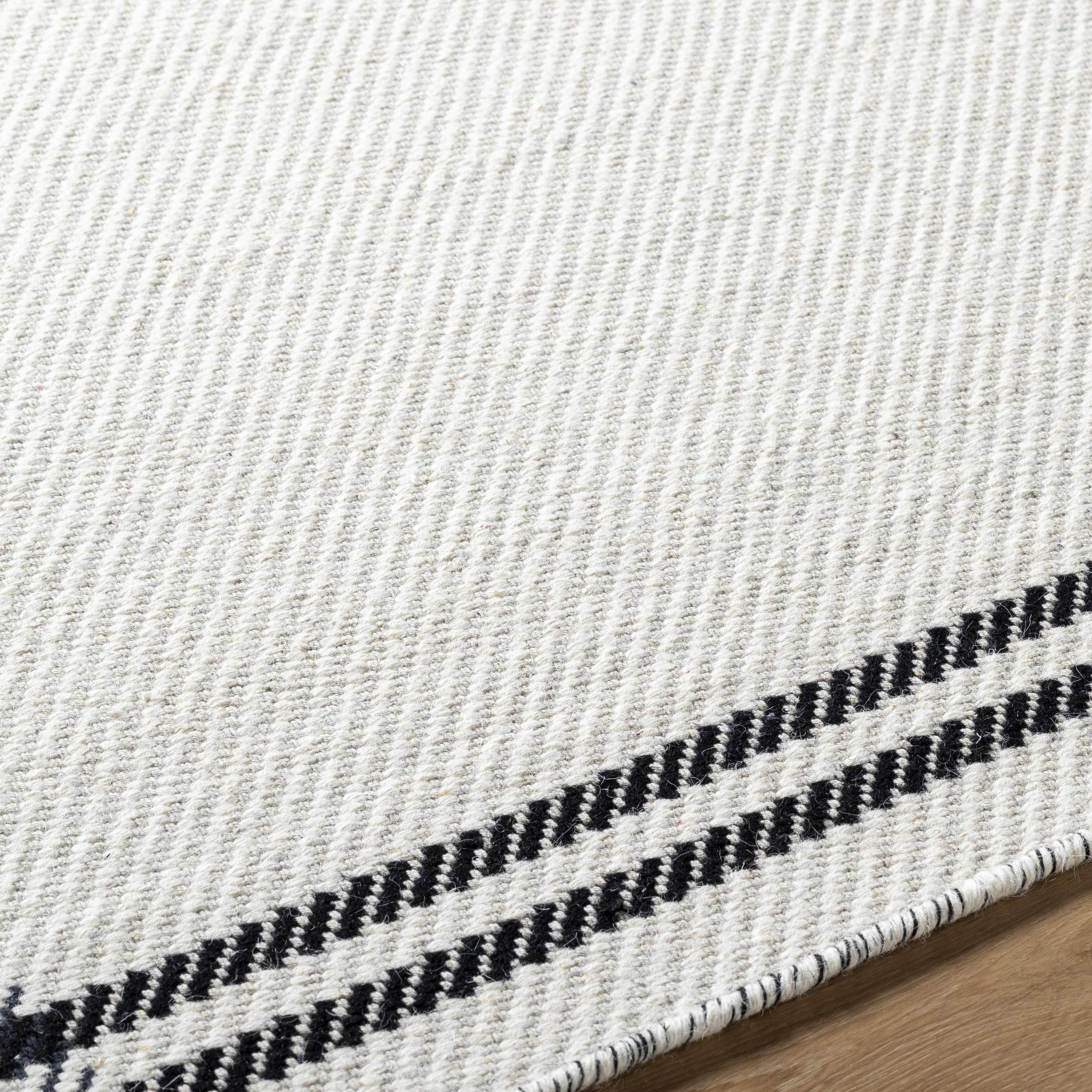 Nimue Cream & Blue Bordered Area Rug - Clearance - Image 7