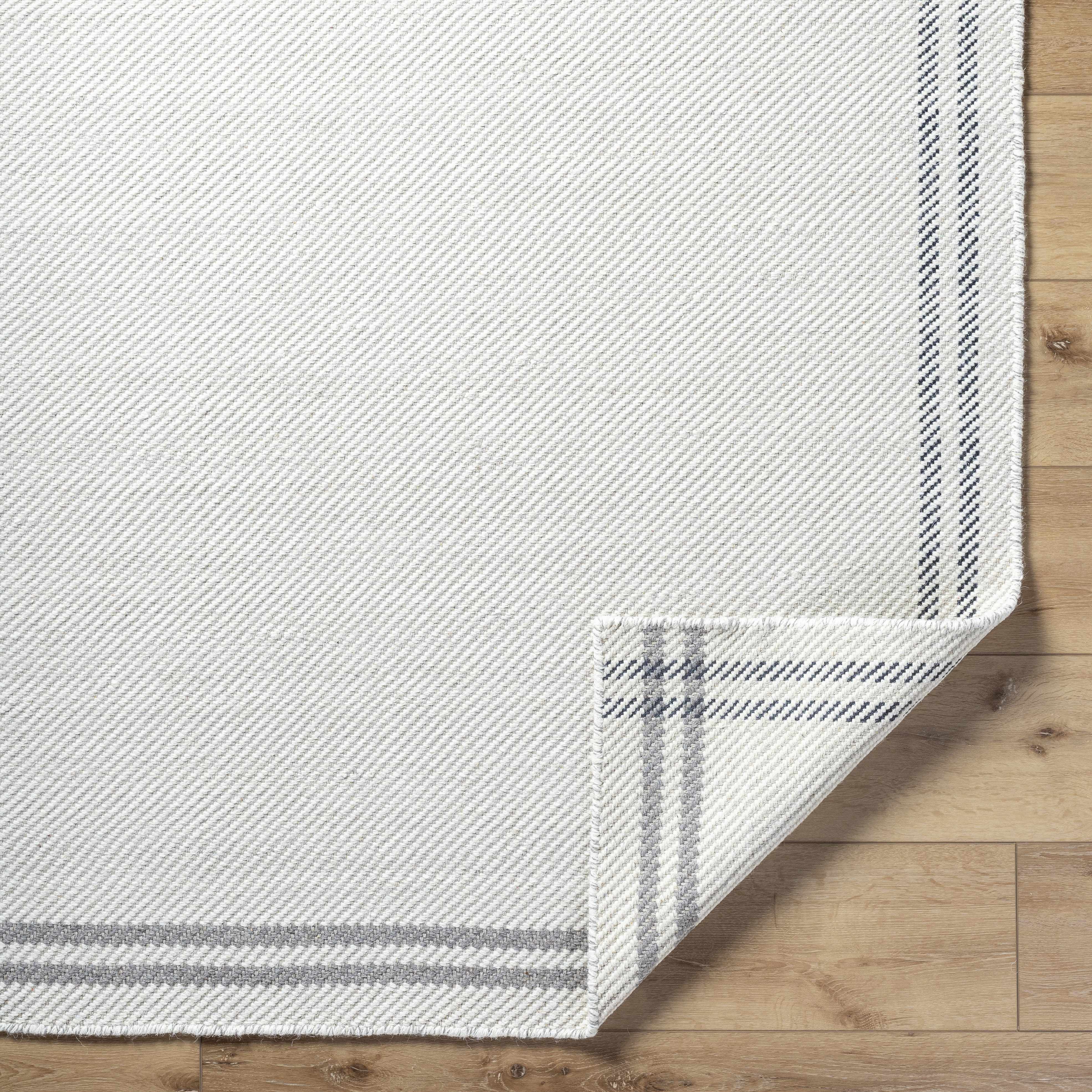 Nimue Cream & Charcoal Bordered Area Rug - Clearance - Image 5