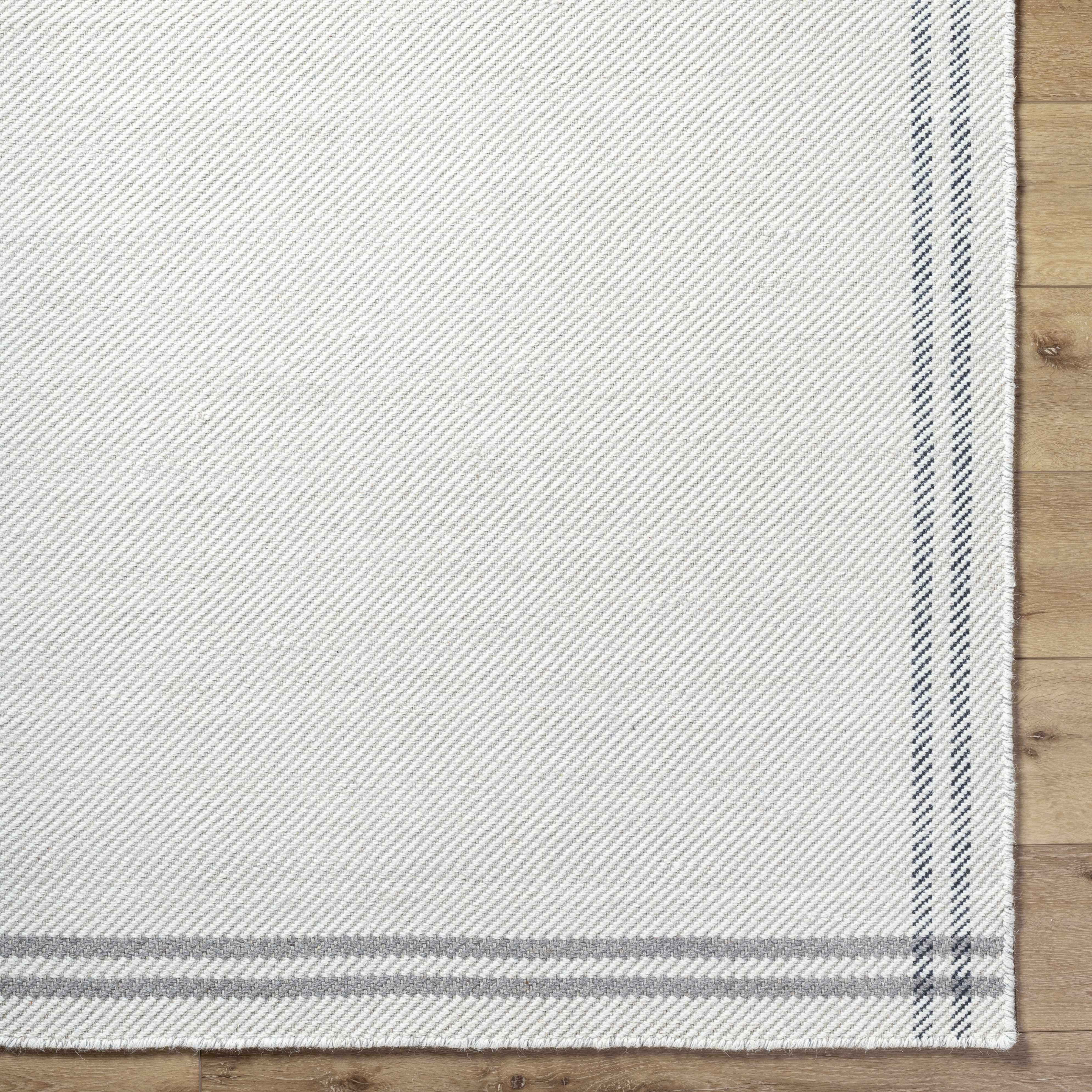Nimue Cream & Charcoal Bordered Area Rug - Clearance - Image 6