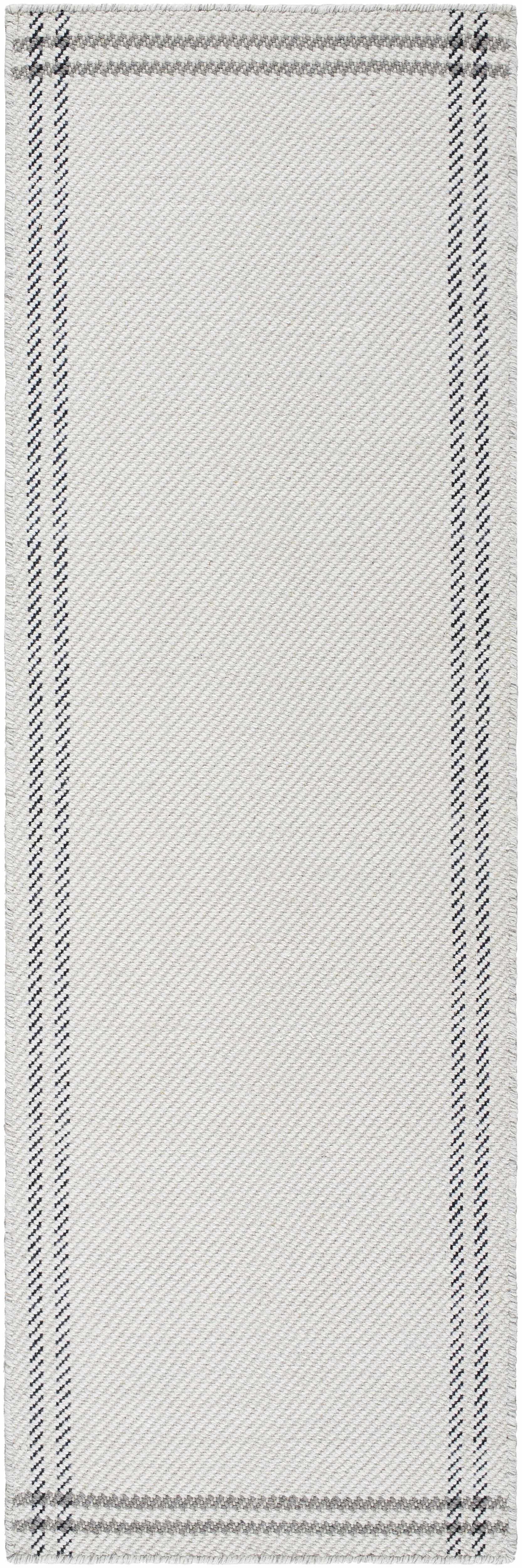 Nimue Cream & Charcoal Bordered Area Rug - Clearance - Image 8