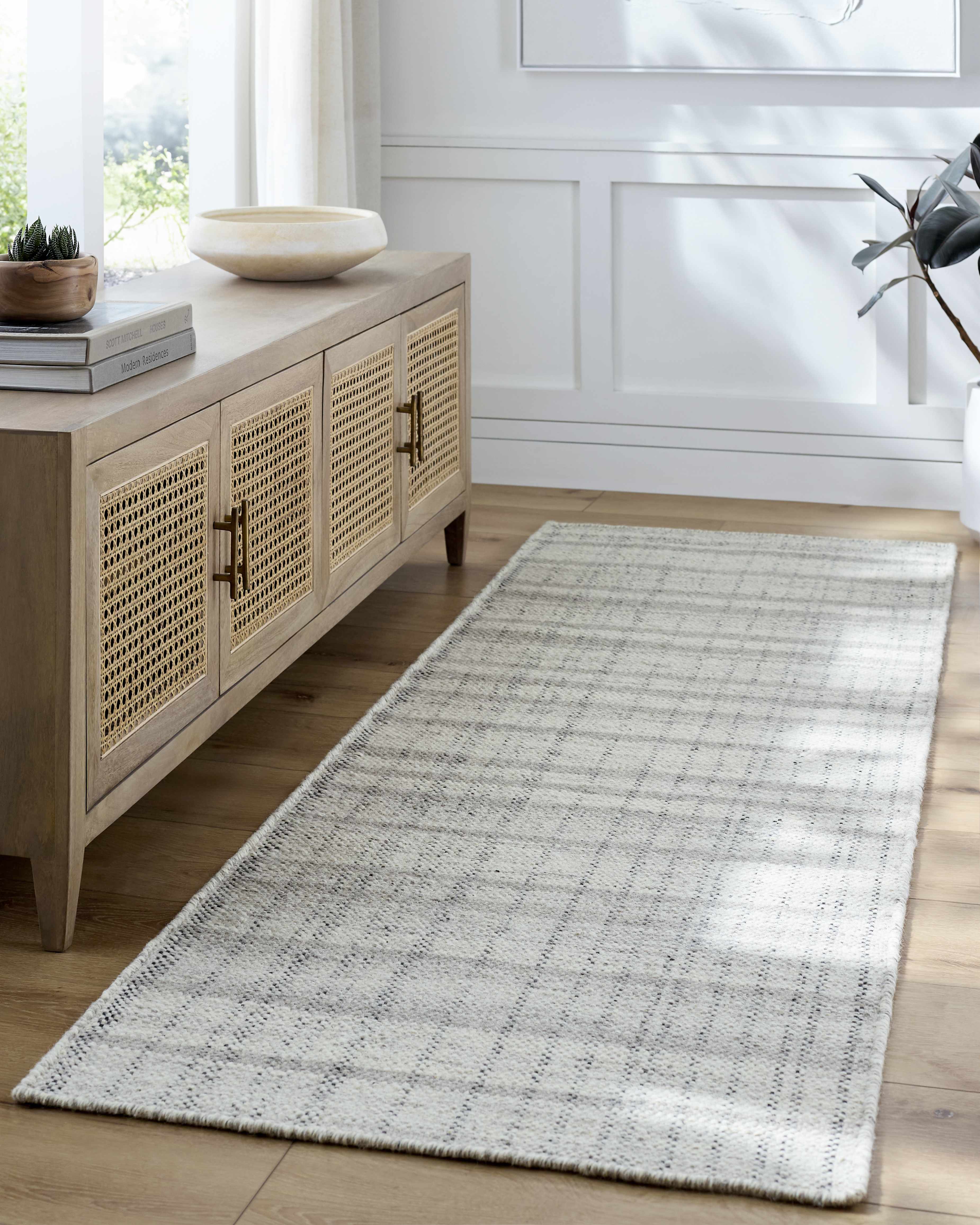 Nissa Blue Gray Checkered Area Rug - Clearance - Image 9