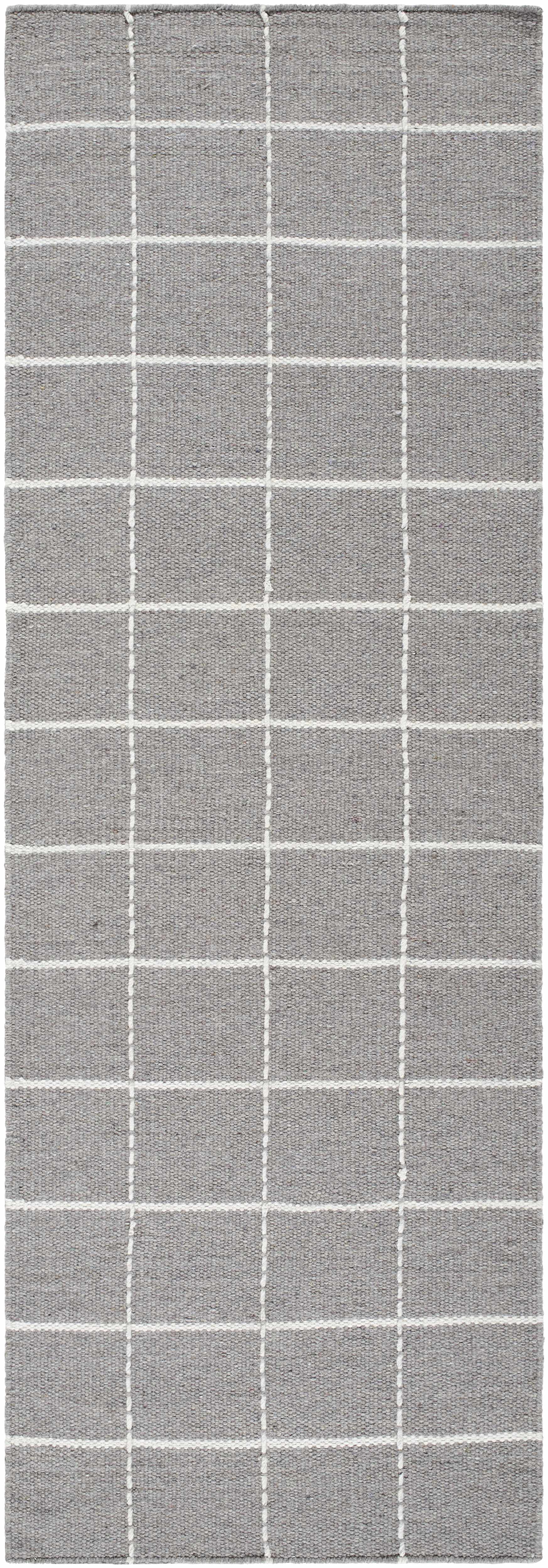 Nissa Gray Checkered Wool Rug - Image 7