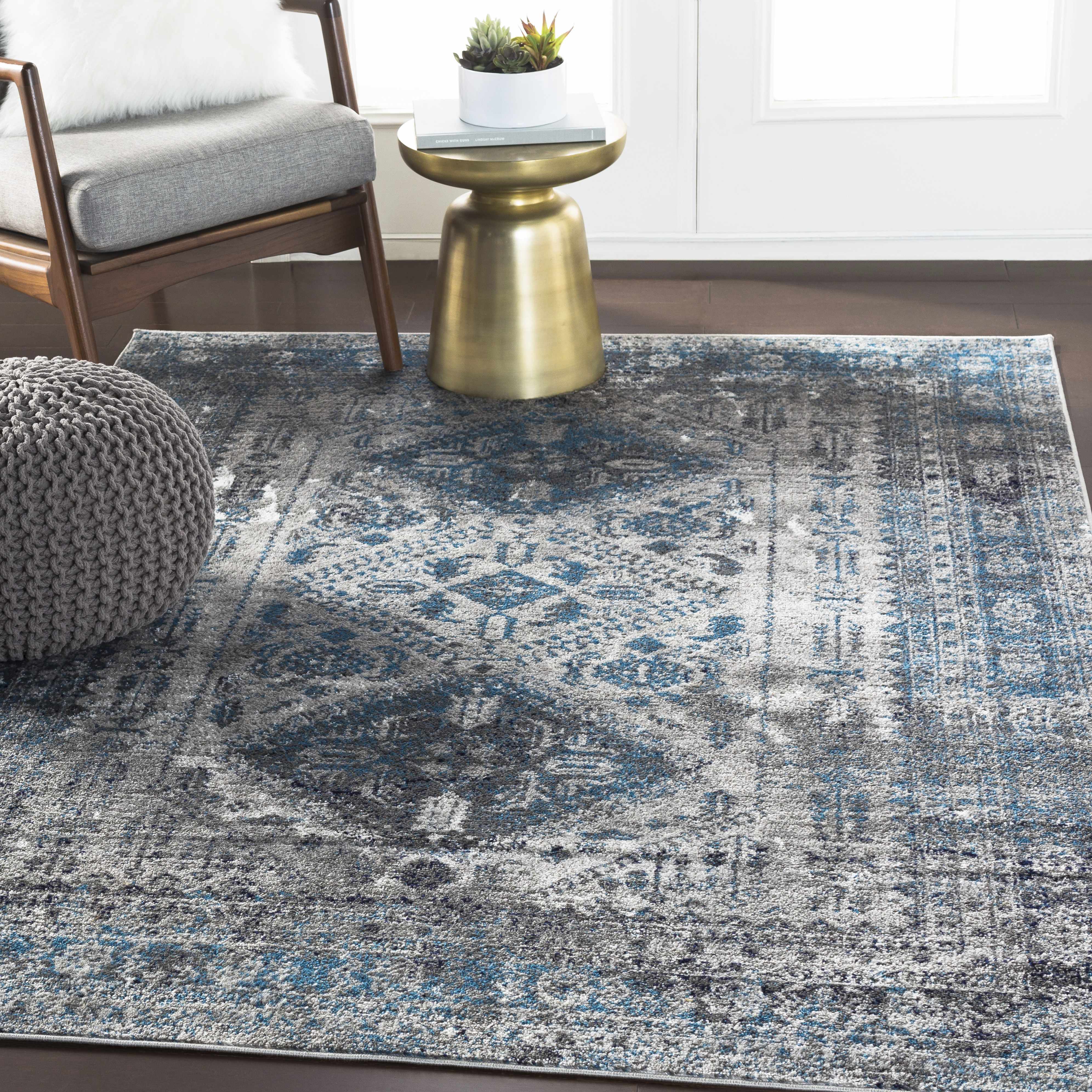 Nisula Traditional Blue Rug - Image 2
